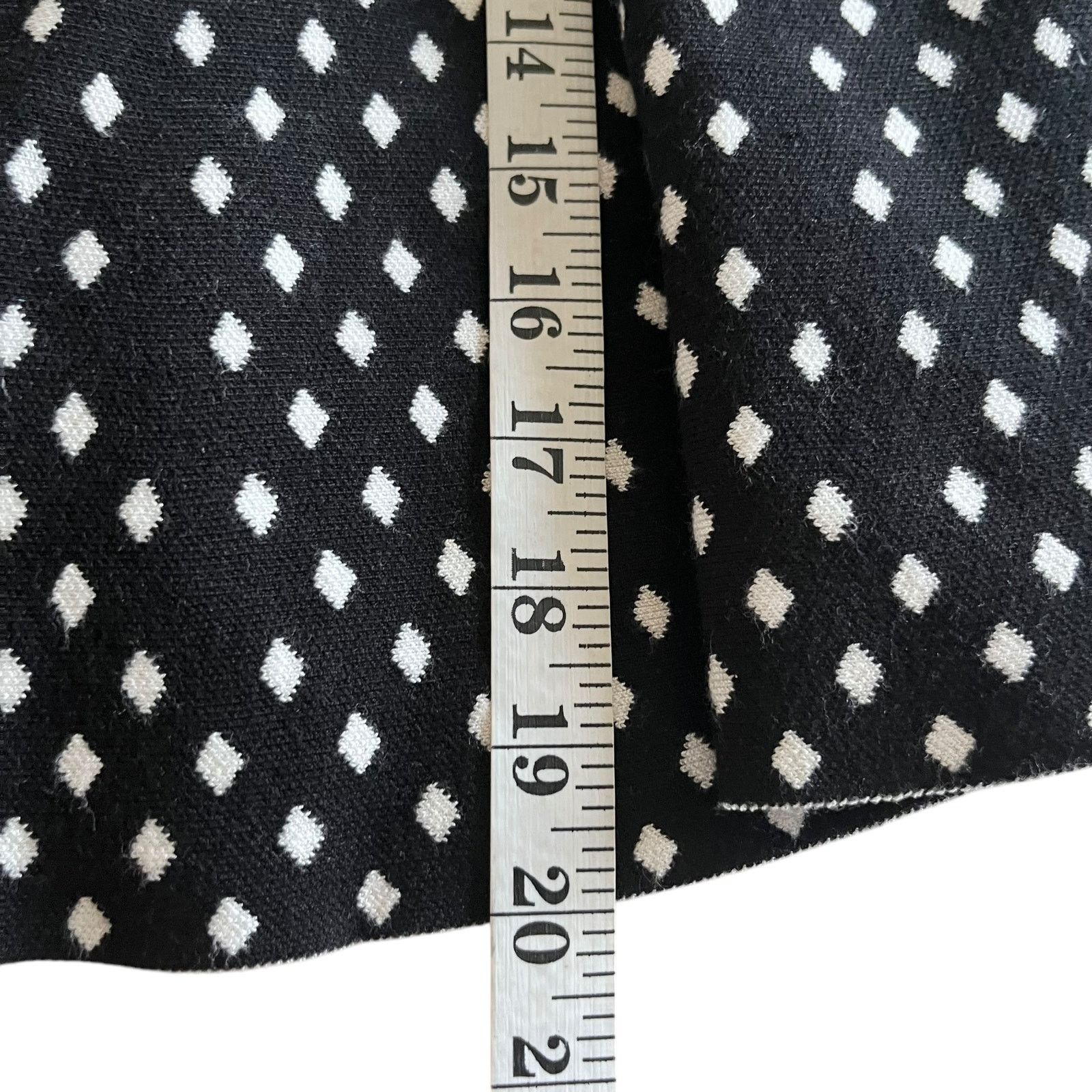 Other Grace Elements Black White Diamond Print Knit Flare Skirt Size 25" / US 0 / IT 36 - 2 Thumbnail