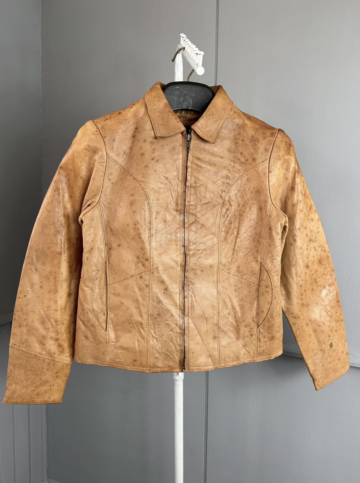 Leather 01 Fall Vintage Gap Leather Jacket Size XS / US 0-2 / IT 36-38 - 1 Thumbnail
