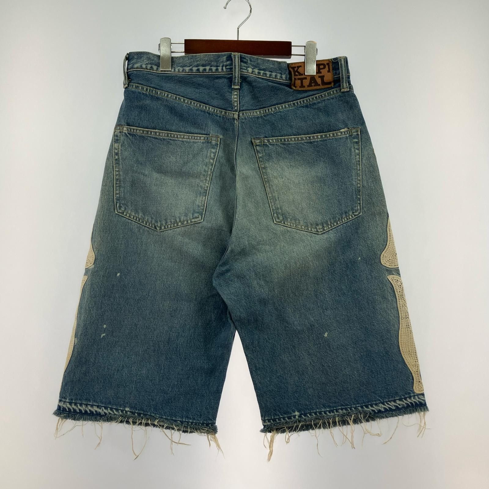 Kapital Kountry KAPITAL KOUNTRY Bone Denim Shorts Blue 34 Size US 33 - 4 Thumbnail