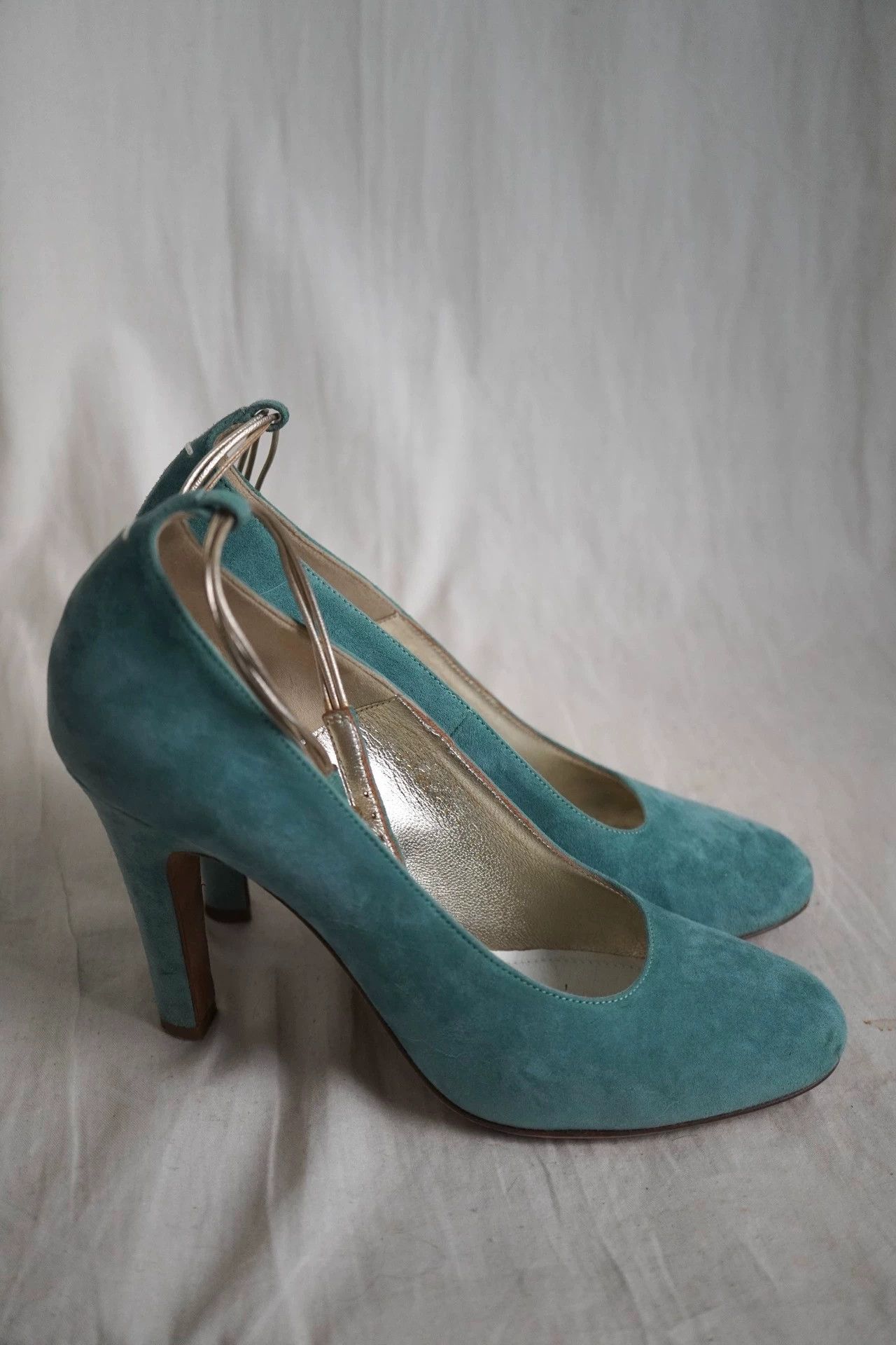 Other MMM 2000s Aqua Suede High Heel 37 Size US 6.5 / IT 36.5 - 3 Thumbnail