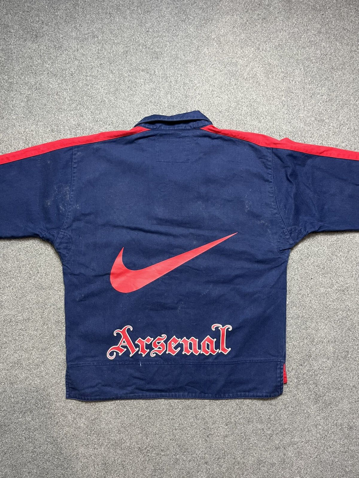 Nike Vintage 90's Nike Arsenal Football Gunners Jacket Size XL Size US XL / EU 56 / 4 - 2 Thumbnail