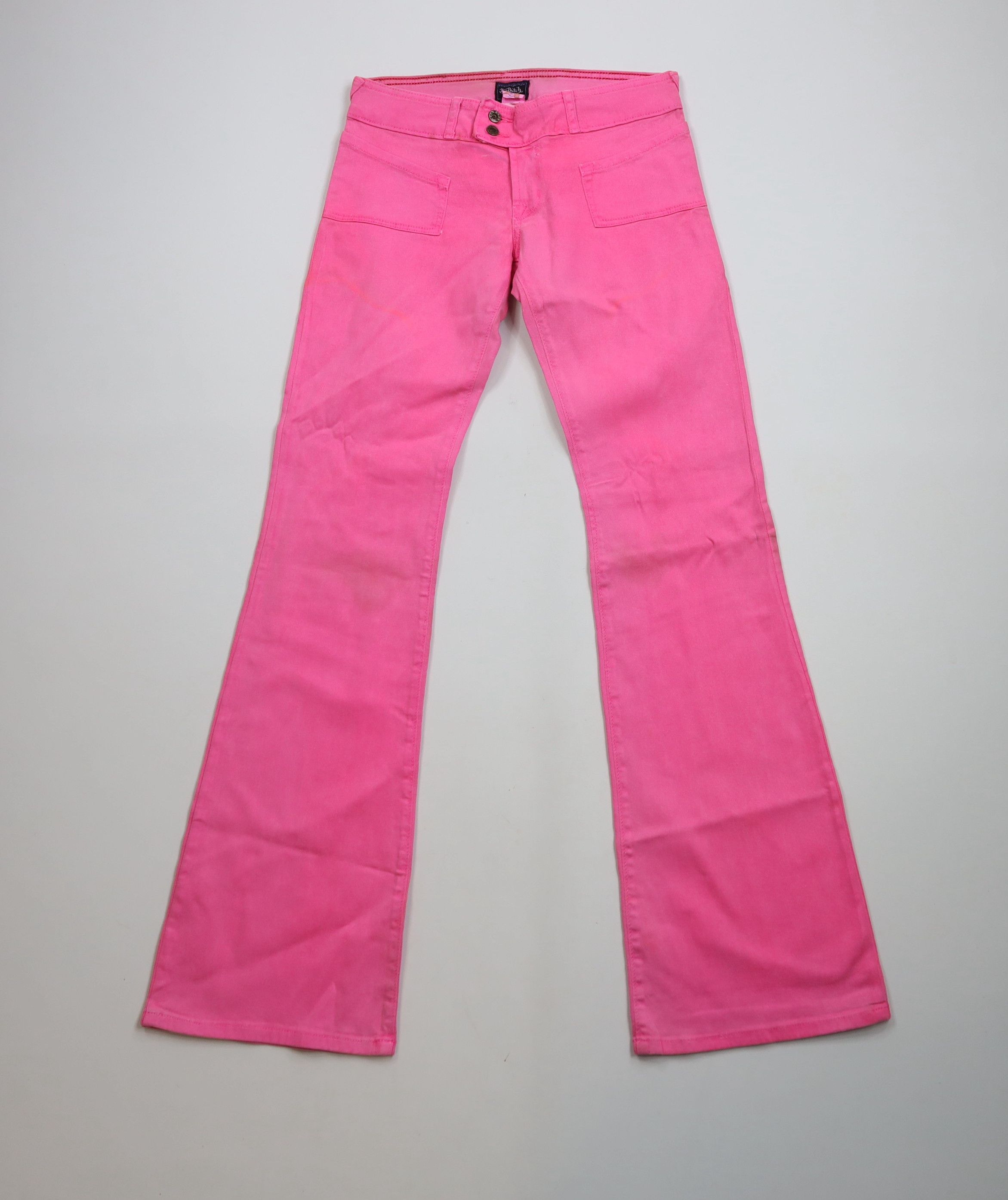 Vintage × Von Dutch Vintage 90s Y2K Von Dutch Babydoll Flared Pants Pink USA Size 27" / US 4 / IT 40 - 1 Thumbnail