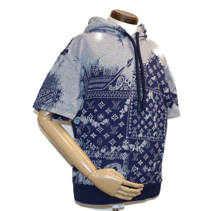 Louis Vuitton LOUIS VUITTON Monogram Bandana Short Sleeve Hoodie Jacket XS  RM222M Auth ak195