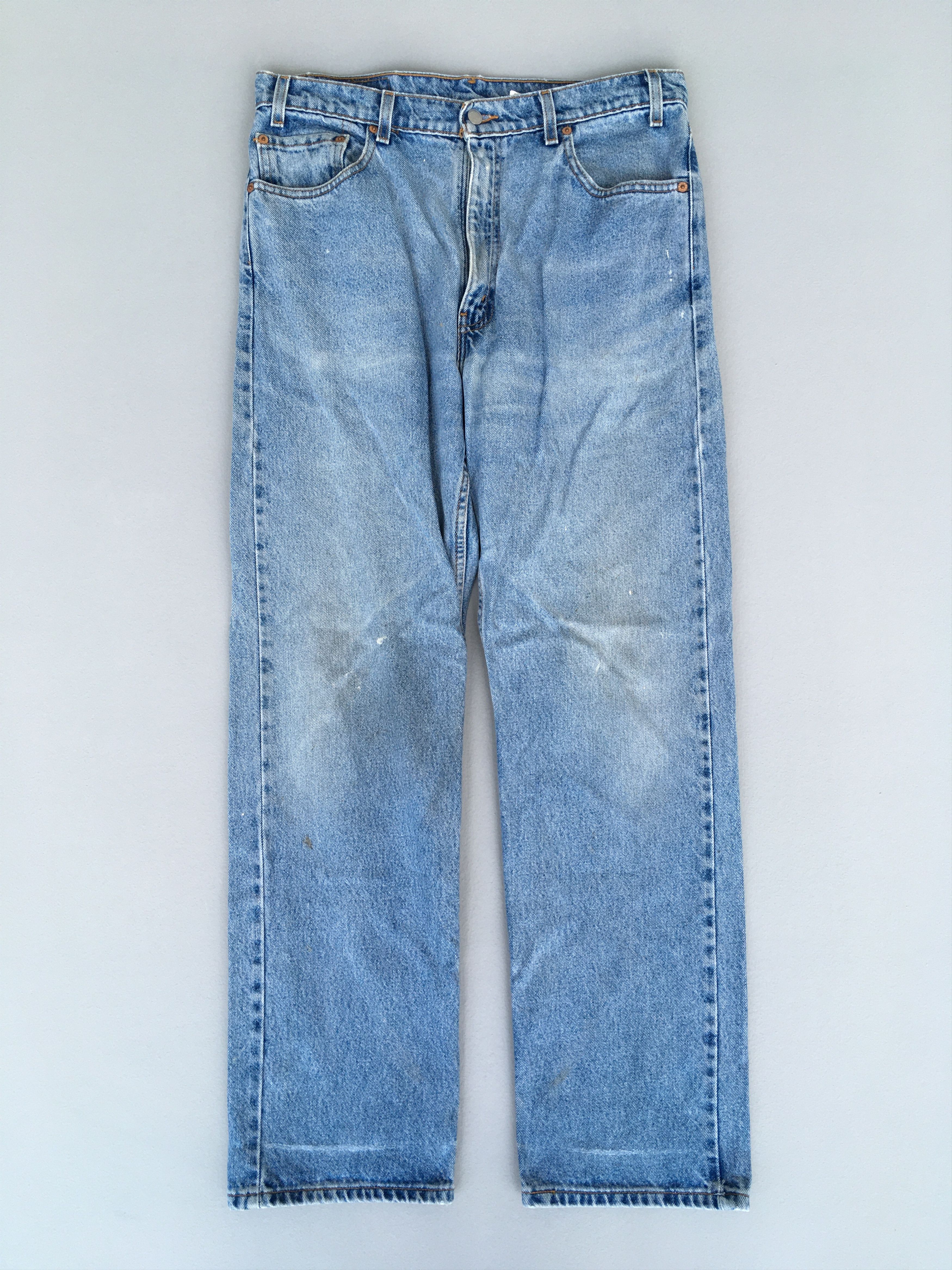 image of Size 33X31 Vintage Levis 505 Light Wash Blue Jeans, Men's