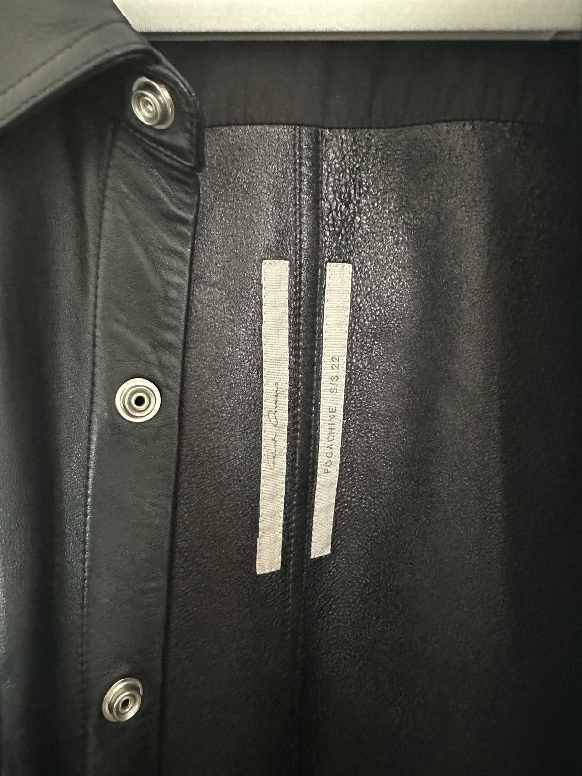 Rick Owens Rick Owens SS22 Fogachine Lambskin Leather Overshirt Size US L / EU 52-54 / 3 - 3 Thumbnail