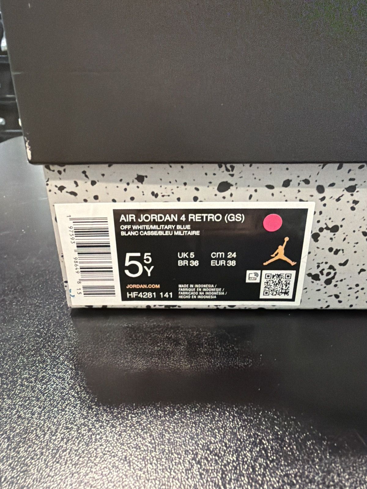 Jordan Brand Jordan 4 Military blue Size-5.5y Brand New Quick Shipping Size US 5.5 / EU 38 - 8 Thumbnail