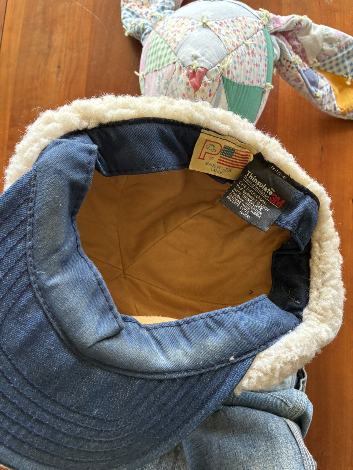 Vintage Vintage 1970’s sherpa lined denim trucker hat Size ONE SIZE - 3 Thumbnail