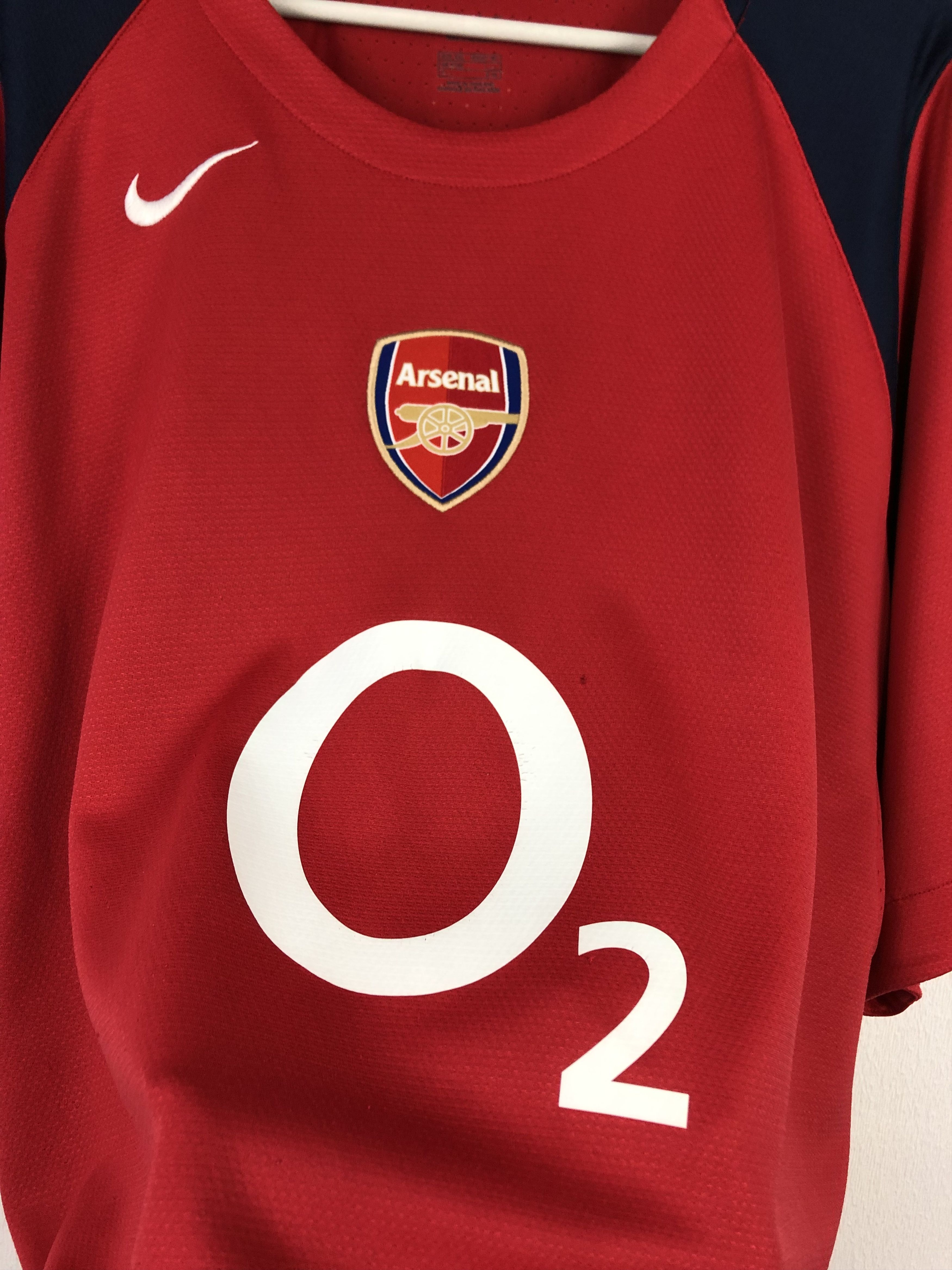 Nike Vintage Nike Arsenal o2 Football Shirt Soccer Train Tee Hype Size US XXL / EU 58 / 5 - 3 Thumbnail