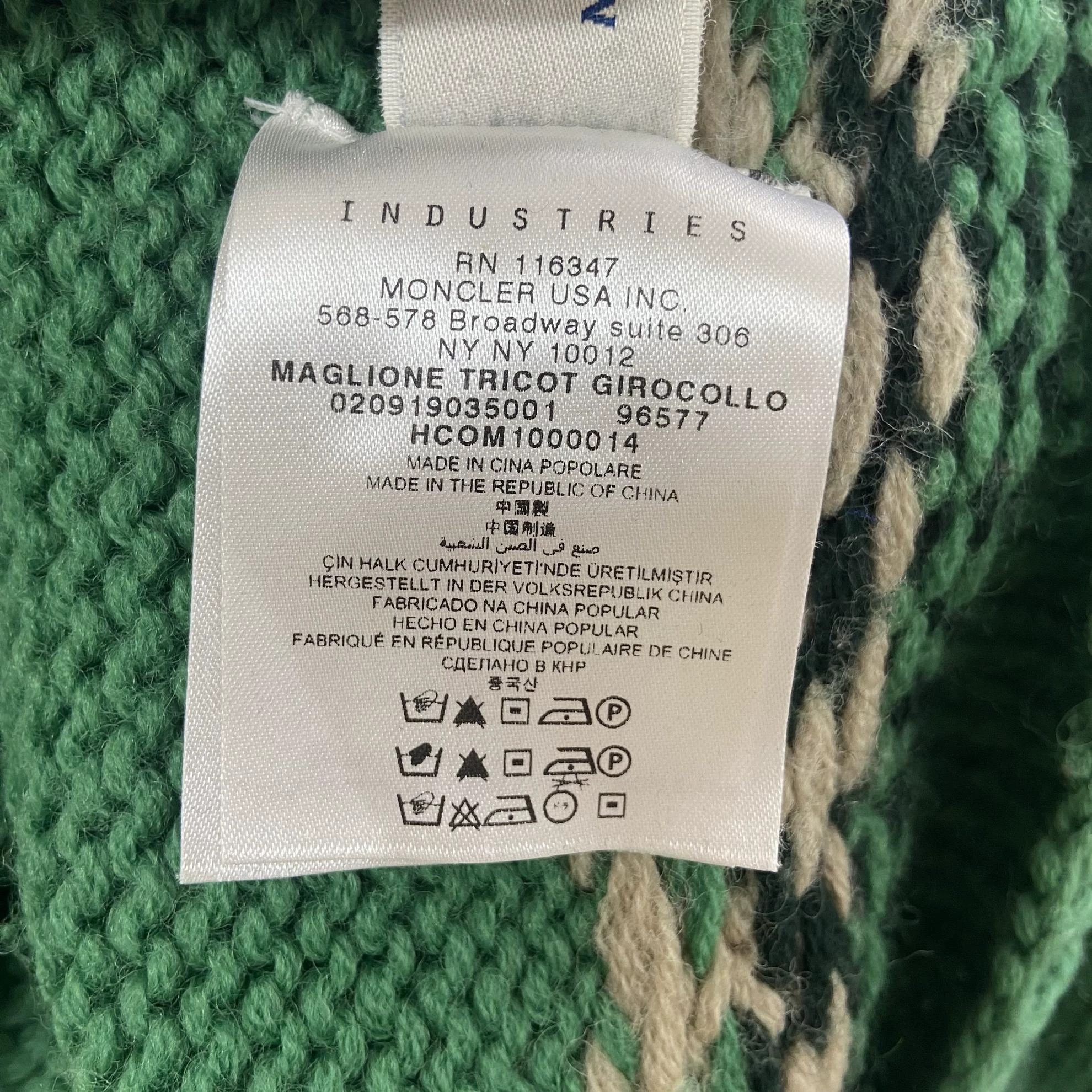 Moncler Moncler Green Knit Sweater L 6355 Size L / US 10 / IT 46 - 6 Thumbnail