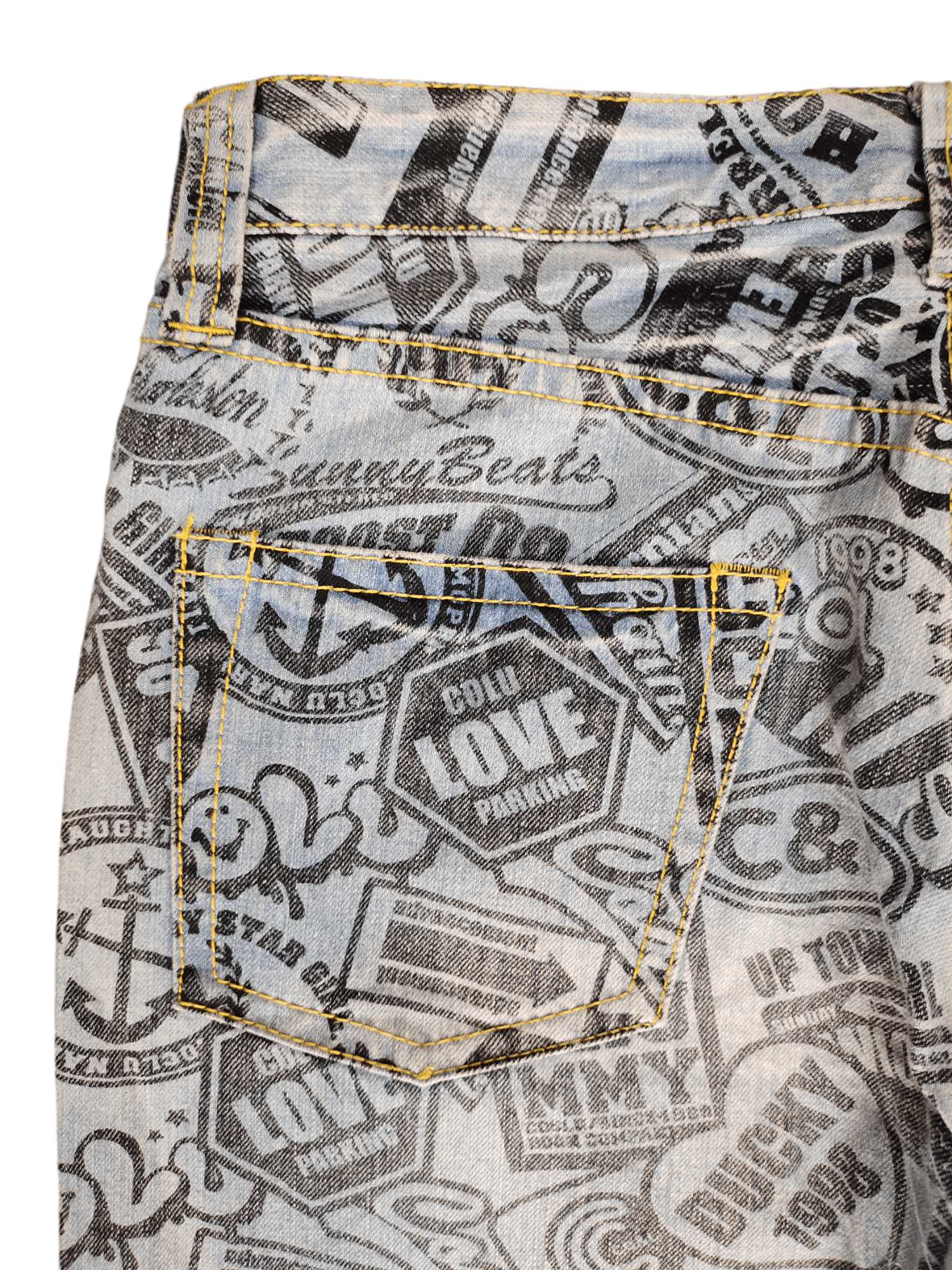 Japanese Brand Japanese Co & Lu Full Print Hysteric Glamour Style Jeans Size US 33 - 13 Thumbnail