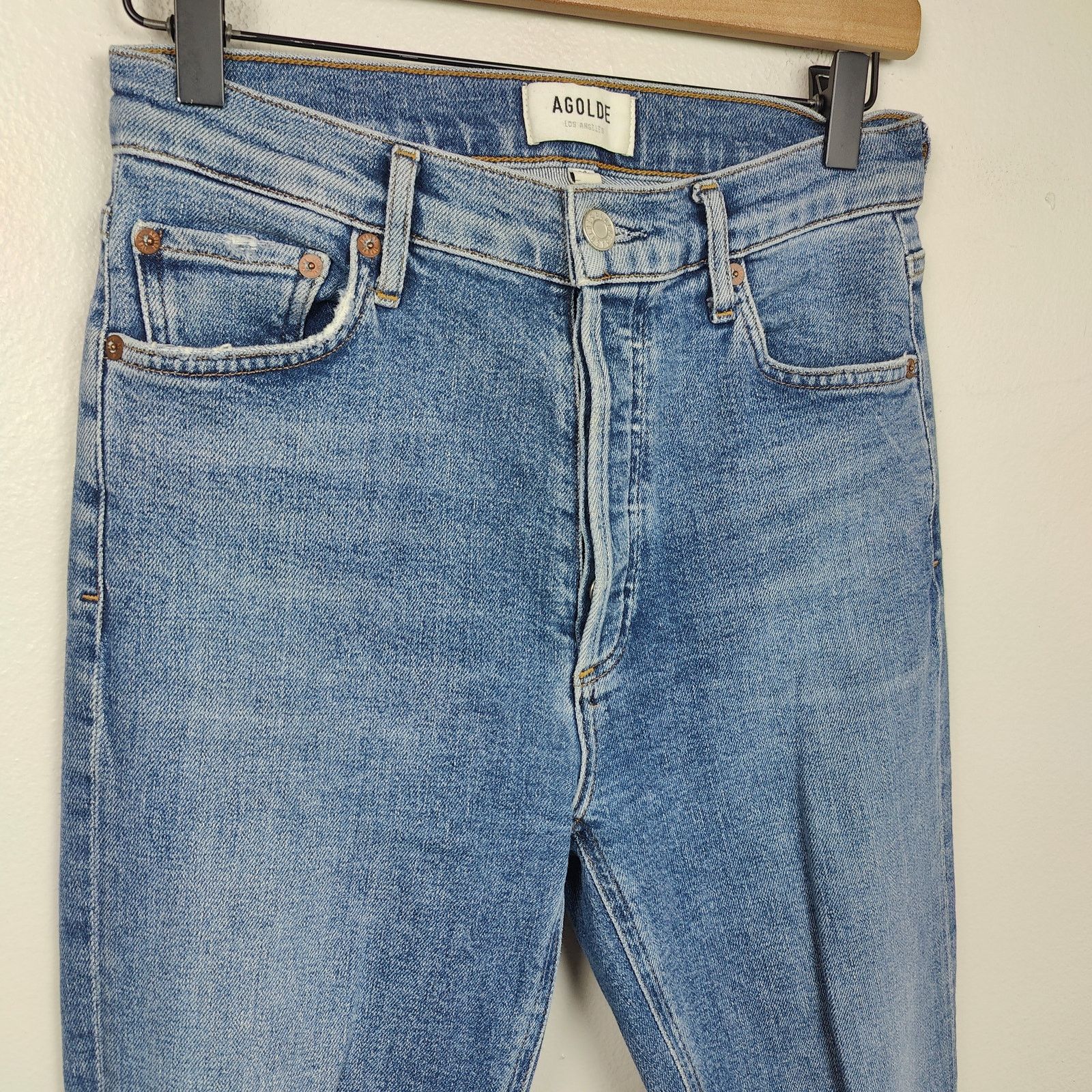 Agolde Agolde Nico High Rise Slim Jeans Womens 26 Shoreline Wash Size 26" / US 2 / IT 38 - 3 Thumbnail