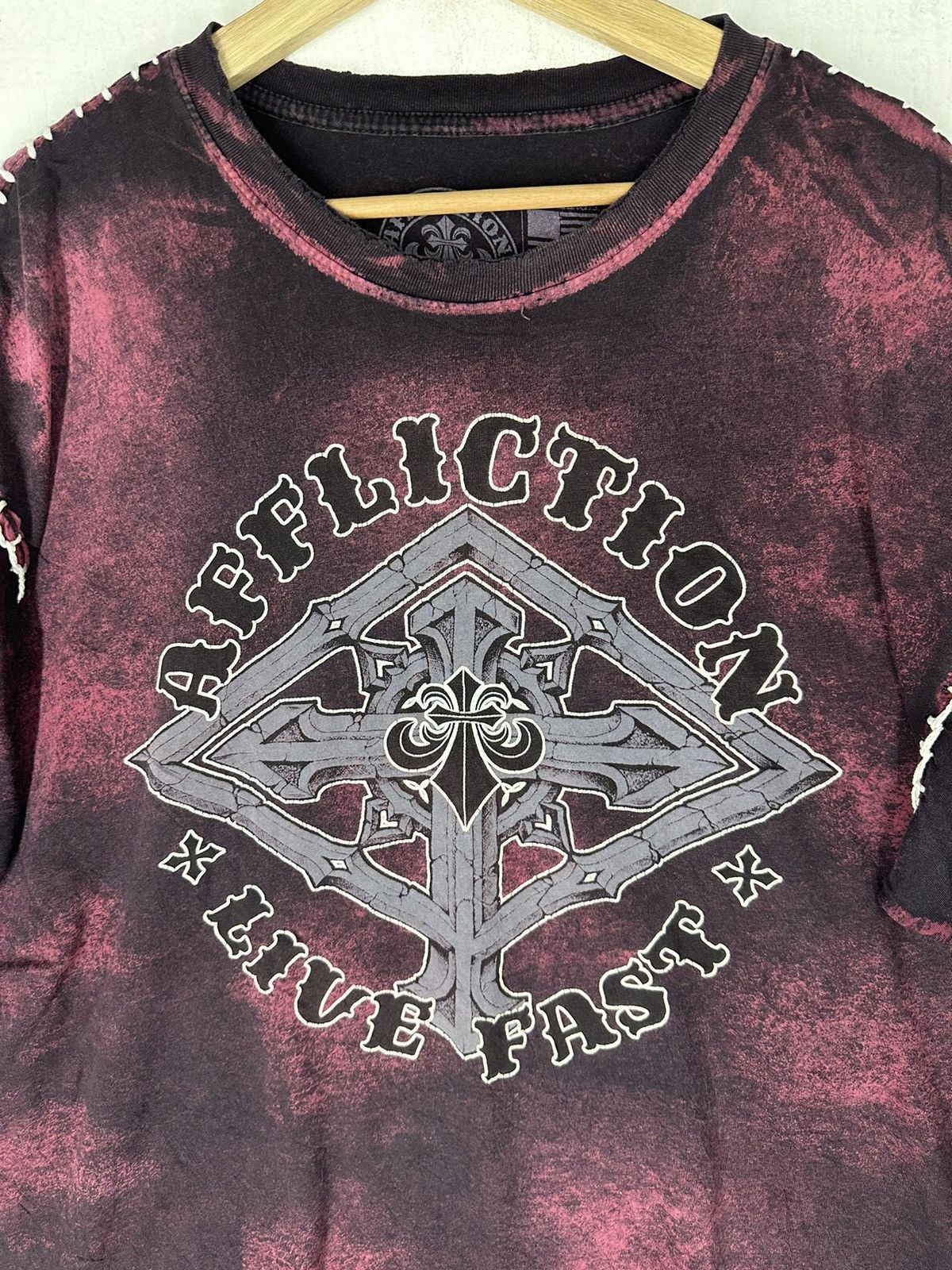 Affliction Vintage Affliction Cyber Fleur Wings Shirt Tee Size US XXL / EU 58 / 5 - 2 Thumbnail