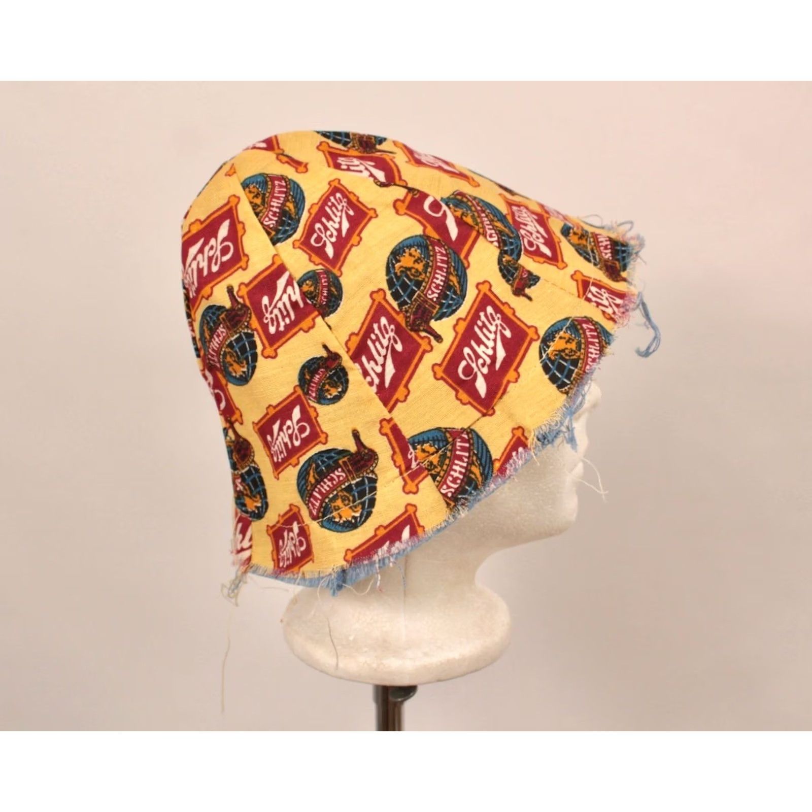 Vintage VINTAGE Schlitz Advertisement Bucket Hat 60s Beer Mens Yellow 1960s Size ONE SIZE - 3 Thumbnail