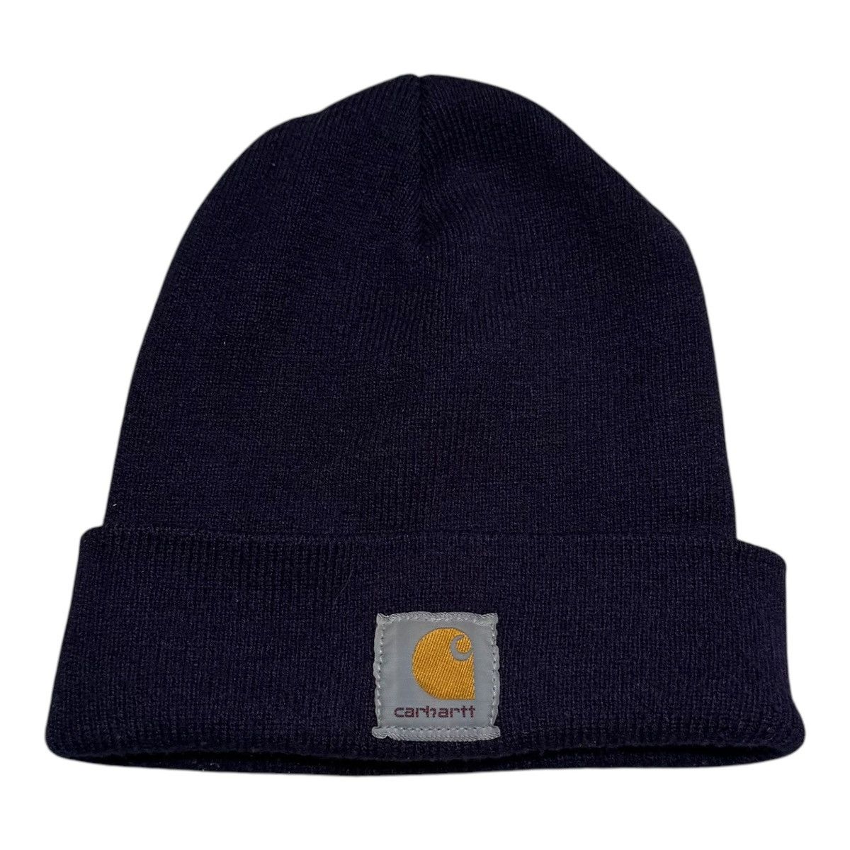 Carhartt Carhartt A18NVY Navy Blue 100% Acrylic Knit Beanie Hat OSFA Size ONE SIZE - 1 Thumbnail
