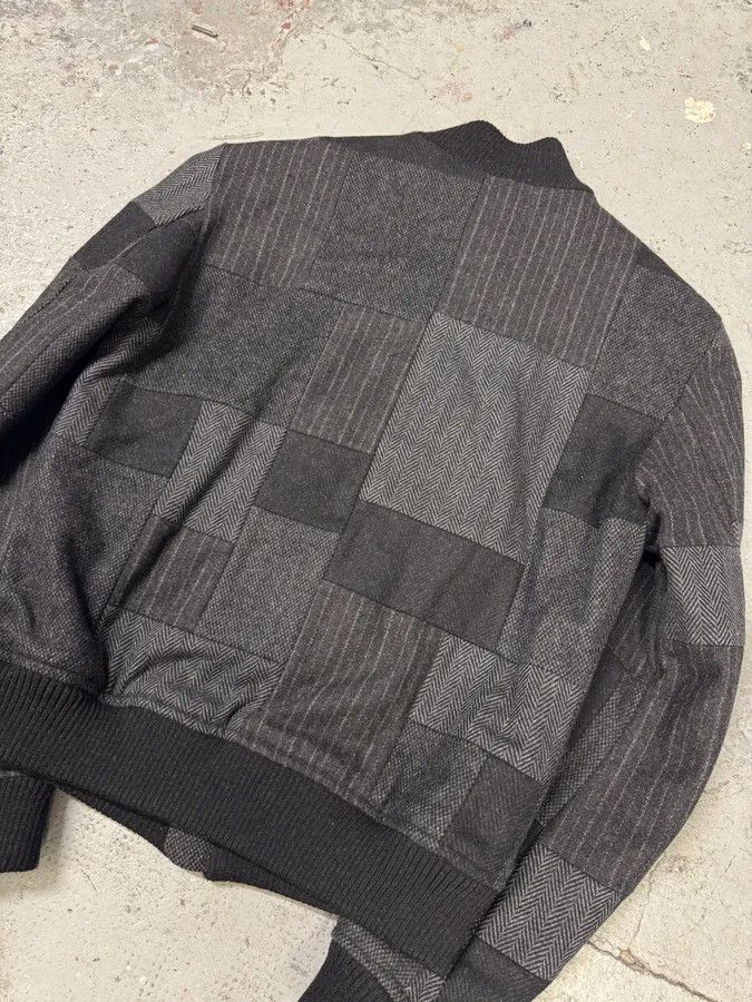Dolce & Gabbana 2000s Dolce & Gabbana Grey Patchwork Bomber Jacket Size US M / EU 48-50 / 2 - 6 Thumbnail