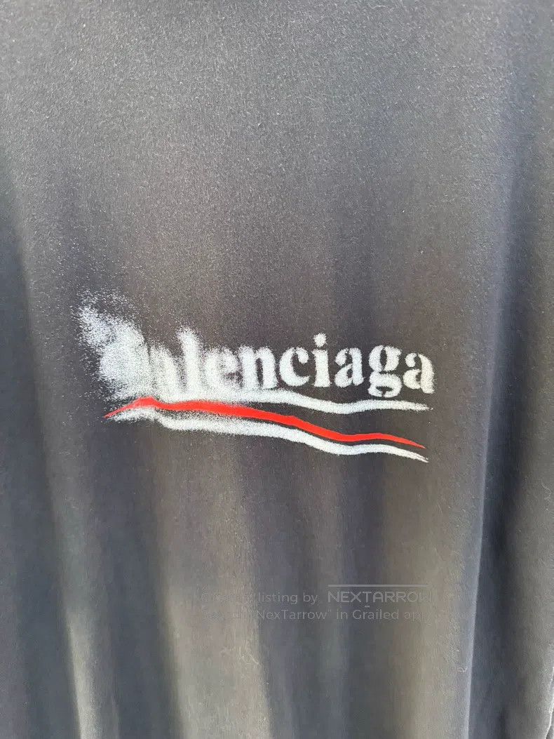 Balenciaga Balenciaga Fuzzy Coca-Cola Letter Printed Round Neck Short Size US L / EU 52-54 / 3 - 2 Thumbnail