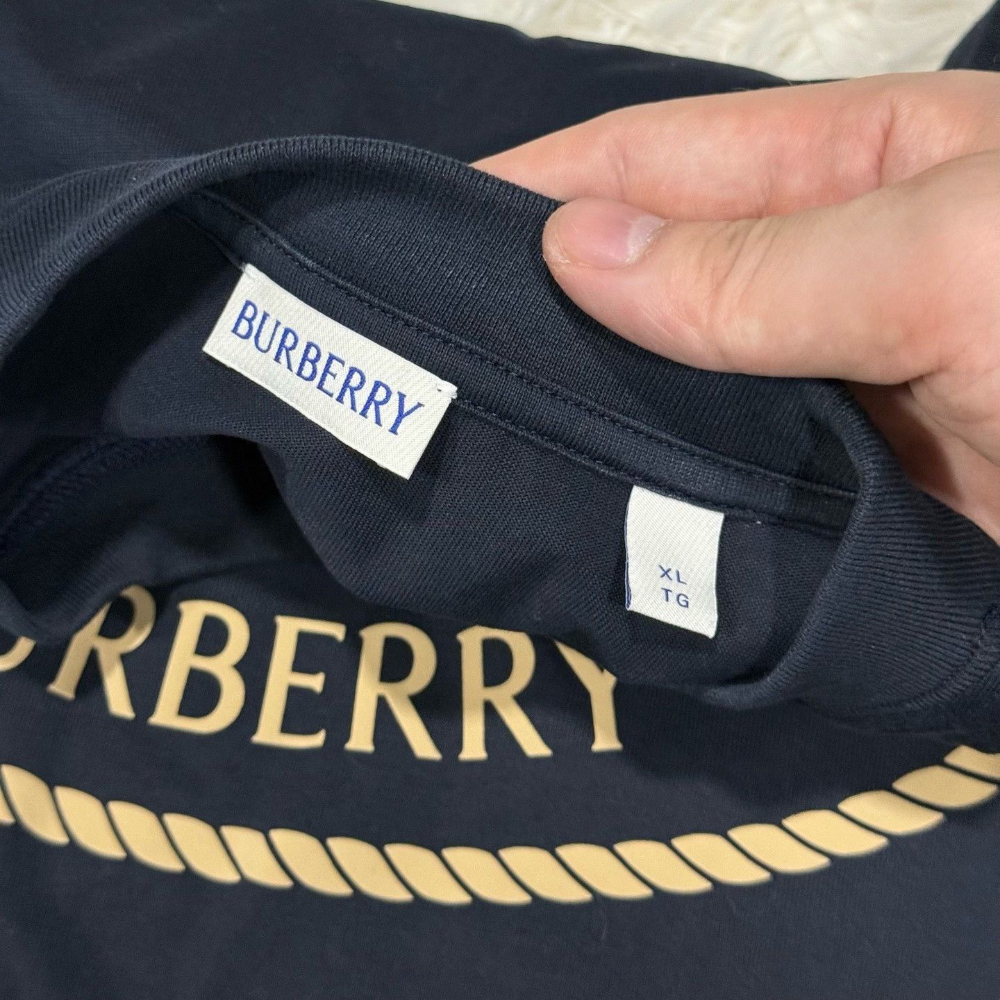 Burberry Burberry Gold Horse Logo Black Short-Sleeve Size US XL / EU 56 / 4 - 1 Thumbnail