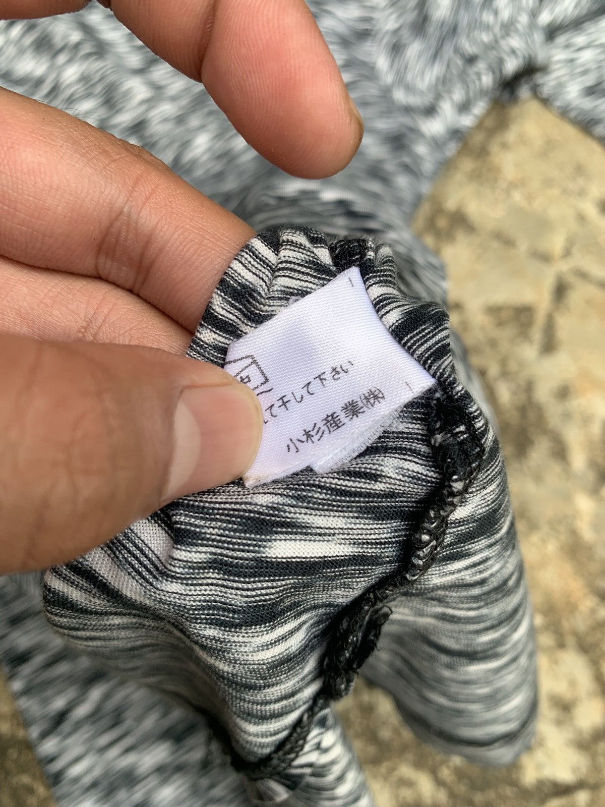 Designer × Missoni 2000s Missoni Intimo Zig-zag Grey Graphic Longsleeve Top Size L / US 10 / IT 46 - 10 Thumbnail