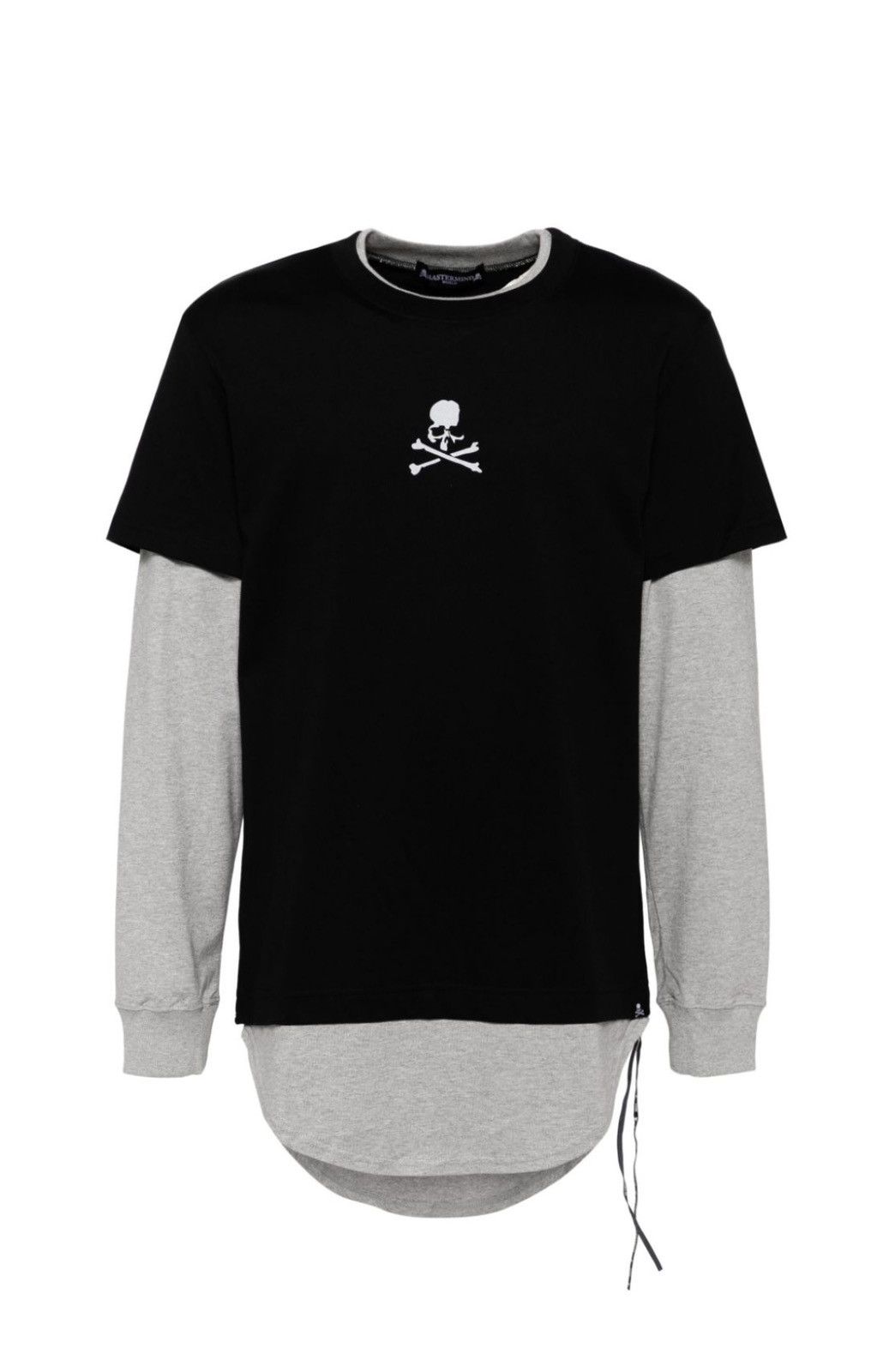 VIP【関税送料無料】希少 Mastermind World Layered Tee mastermind WORLD Black and White Boxy Layered Long Sleeve T