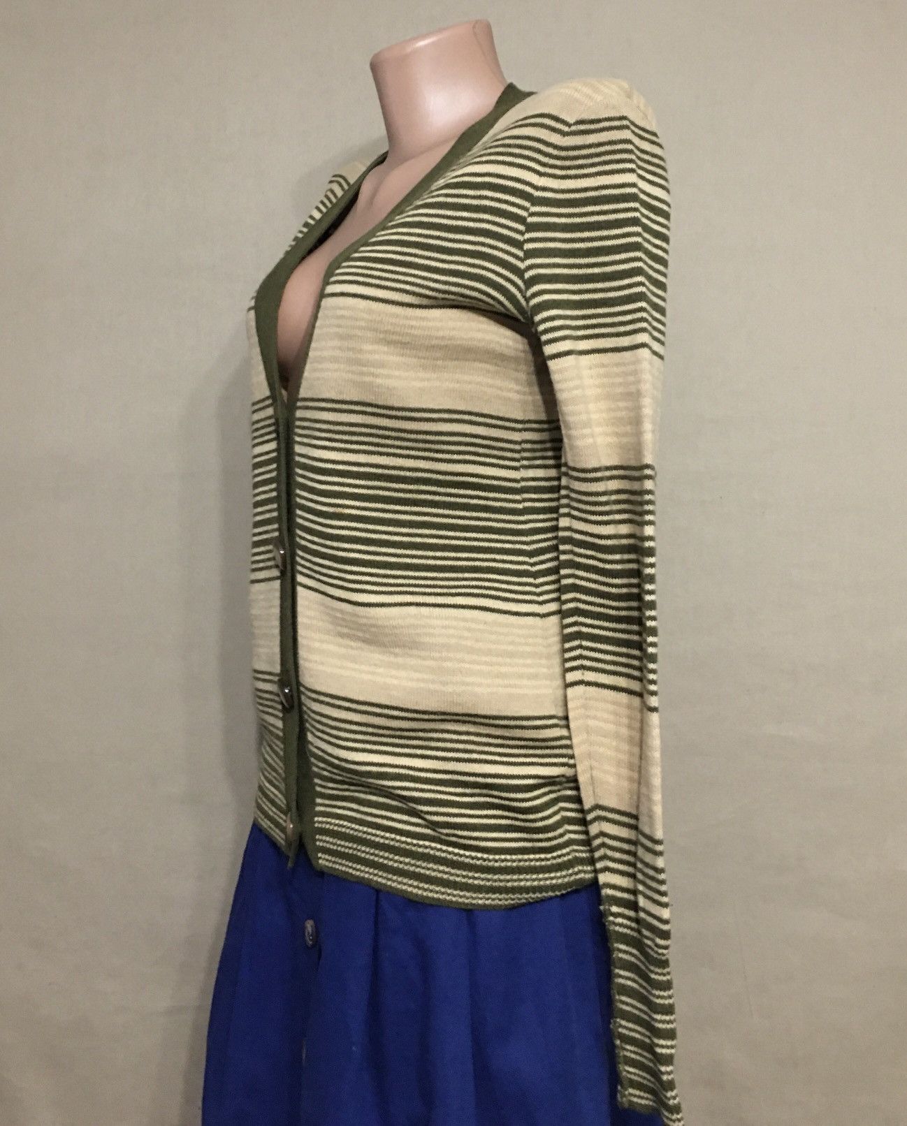 Valentino × Vintage Valentino Boutique Vintage Wool Striped Sweater Cardigan M Size M / US 6-8 / IT 42-44 - 3 Thumbnail