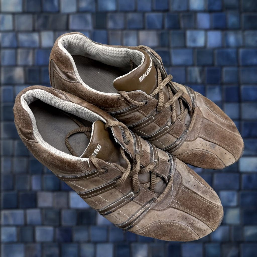 SKECHERS Skechers 46071 Womens Brown Leather Lace-Up Sneakers – Size 9 Distressed Sneaker Womens Shoes Brown Leather Lace Up Sneakers 9 Mens Womens Girls Size US 6 / IT 36 - 1 Thumbnail