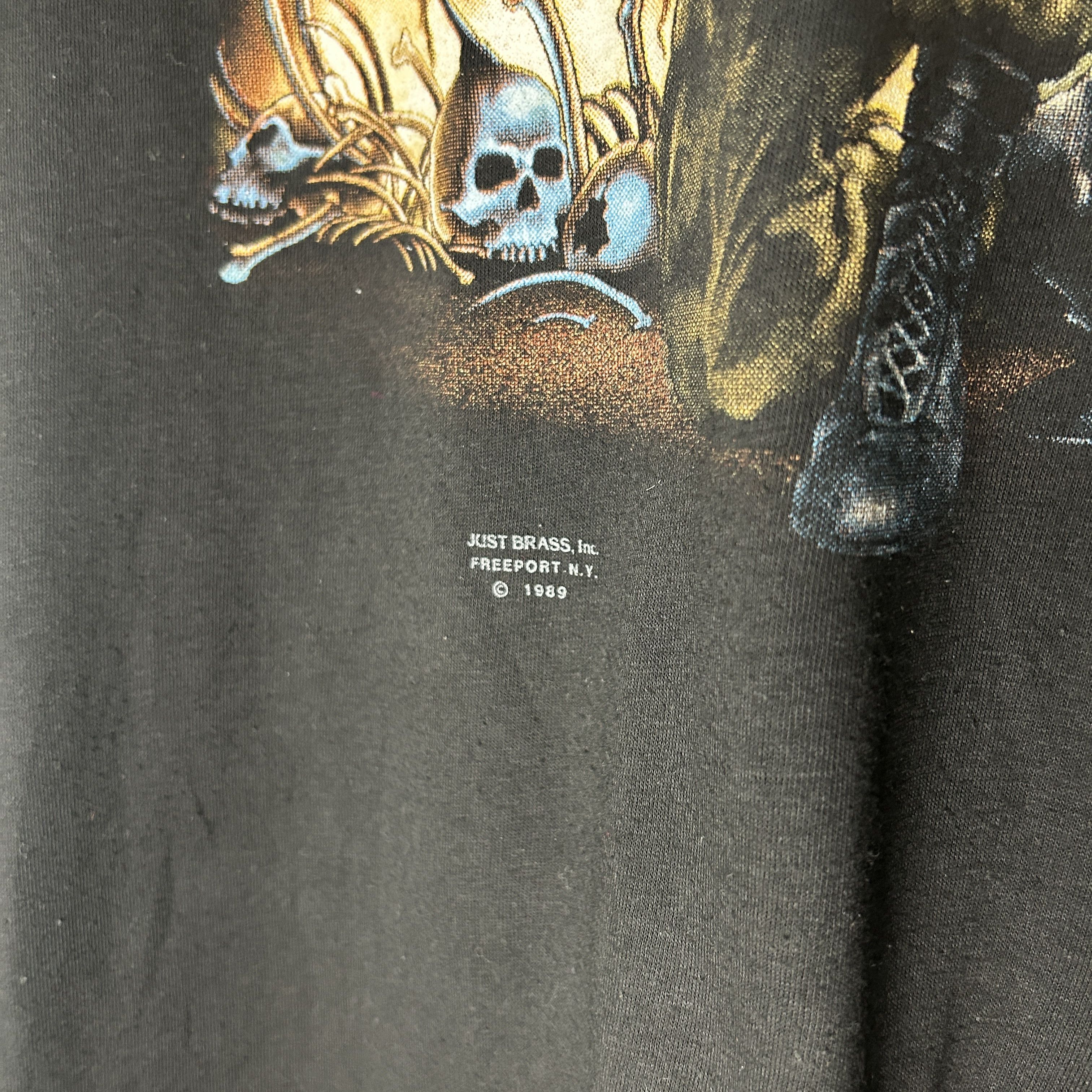 Harley Davidson Death Is Certain 1989 3D Emblem T-shirt Size US XL / EU 56 / 4 - 5 Thumbnail