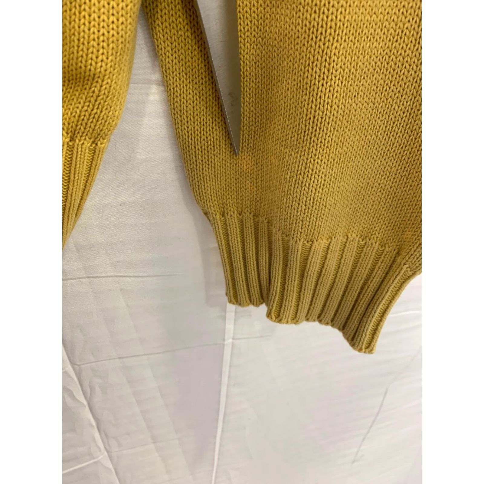 Vintage FERDY Men’s V-Neck Sweater Mustard Yellow 2XL Cotton Made in Italy Pullover Mens Size US XXL / EU 58 / 5 - 6 Thumbnail