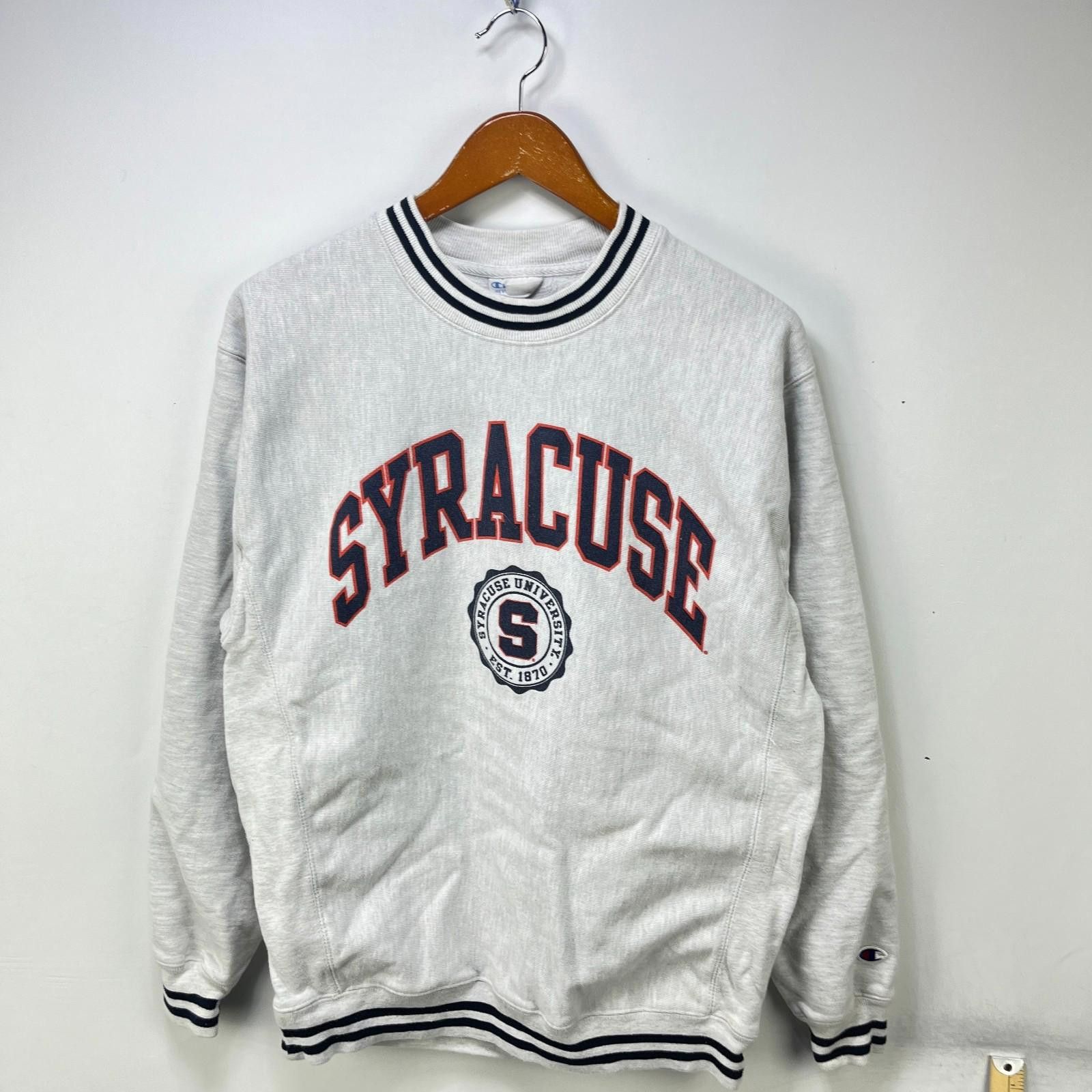 Champion Vintage 90s Syracuse Orangemen Hoodie Gray Champion Medium Size ONE SIZE - 1 Thumbnail