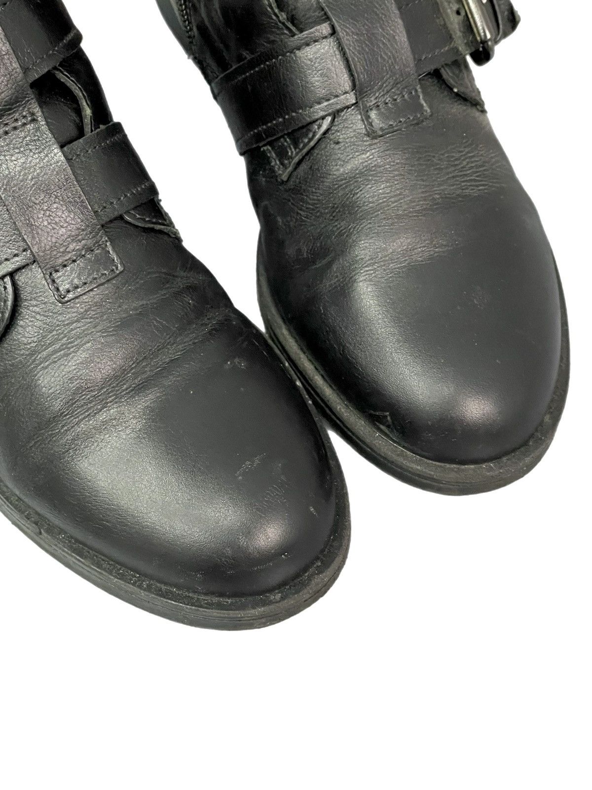 Hedi Slimane Belted margiela style Leather Buckle Combat Boots Gothic Size US 7.5 / EU 40-41 - 6 Thumbnail