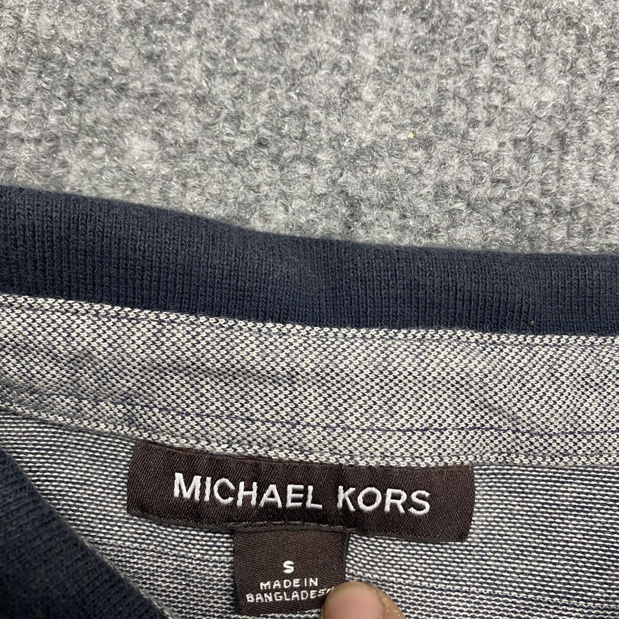 Michael Kors Michael Kors Gray Stripe Polo Shirt Mens Size Small Size US S / EU 44-46 / 1 - 4 Thumbnail
