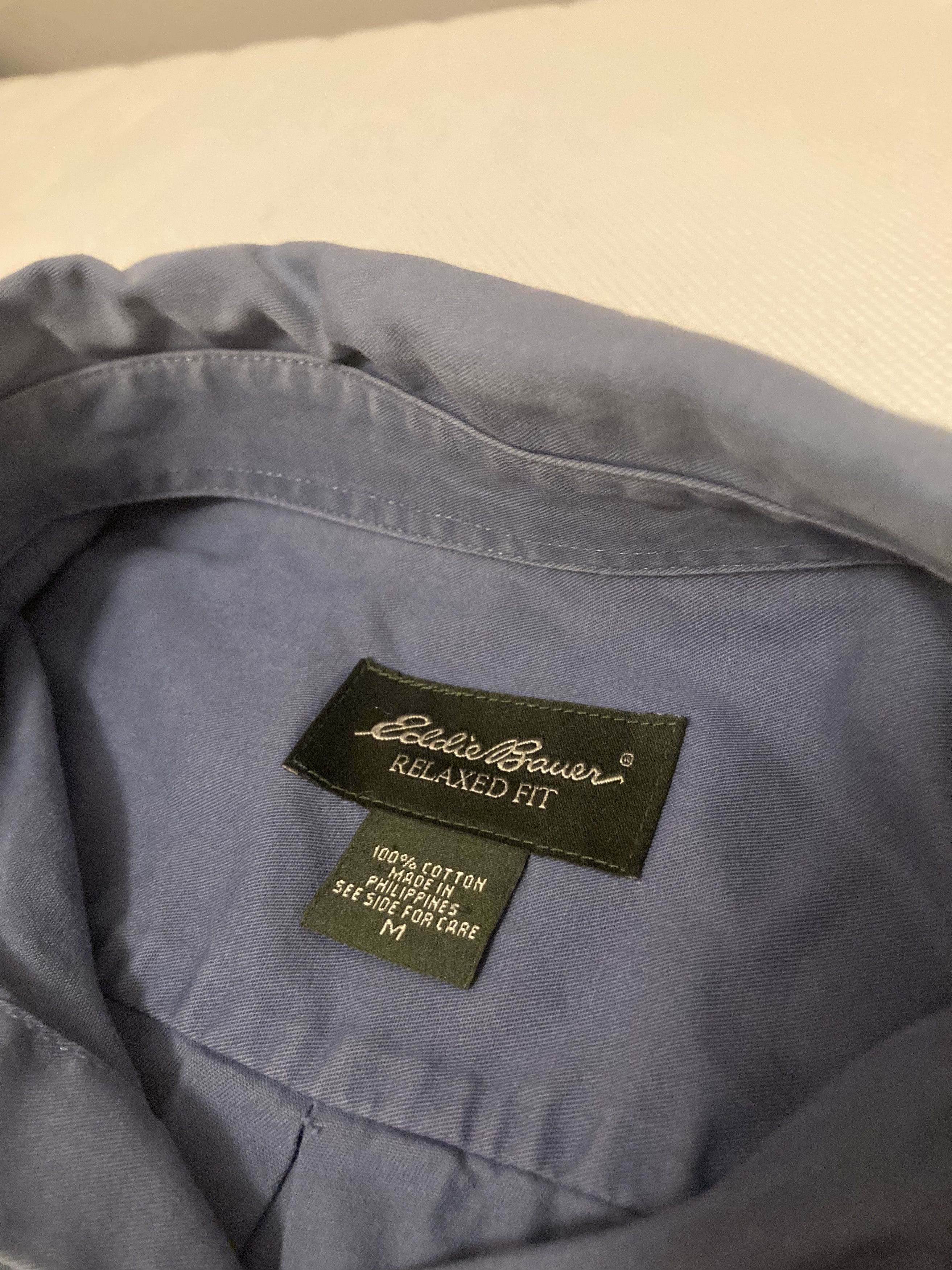 Eddie Bauer Eddie Bauer Relaxed Fit Blue Button Up Shirt Size US L / EU 52-54 / 3 - 2 Thumbnail