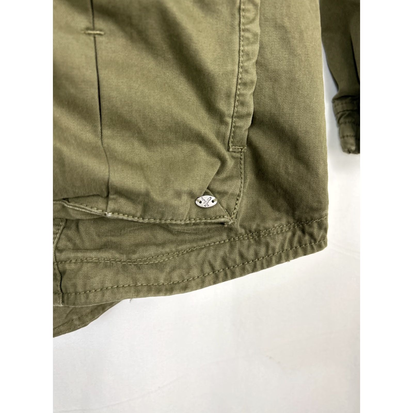 American Eagle Outfitters American Eagle Jacket Women Medium Army Green Full Zip Field Pockets Military Womens Size M / US 6-8 / IT 42-44 - 6 Thumbnail