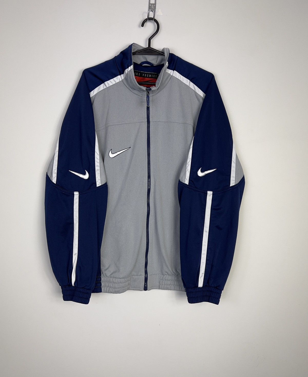 Nike Sweatshirt Nike 3x Logo Swoosh Vintage 80’s 90’s Zipped Size US L / EU 52-54 / 3 - 1 Thumbnail