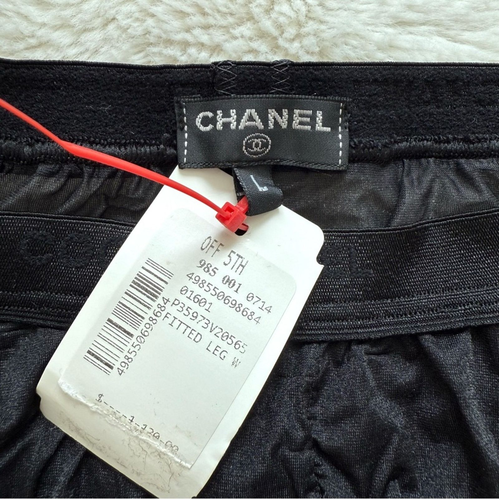Chanel NEW!!! CHANEL metallic CC women tights size L Retail 1250$ Size ONE SIZE - 3 Thumbnail