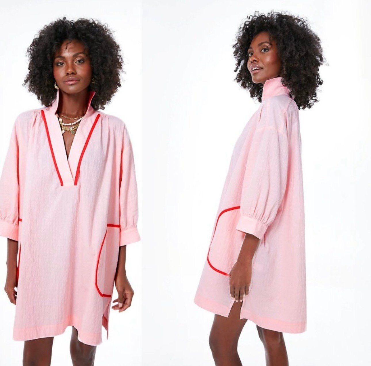 Other Pomander Place Pink Salt Lizzie Coverup Relexed Fit Gauzy L Size L / US 10 / IT 46 - 2 Thumbnail