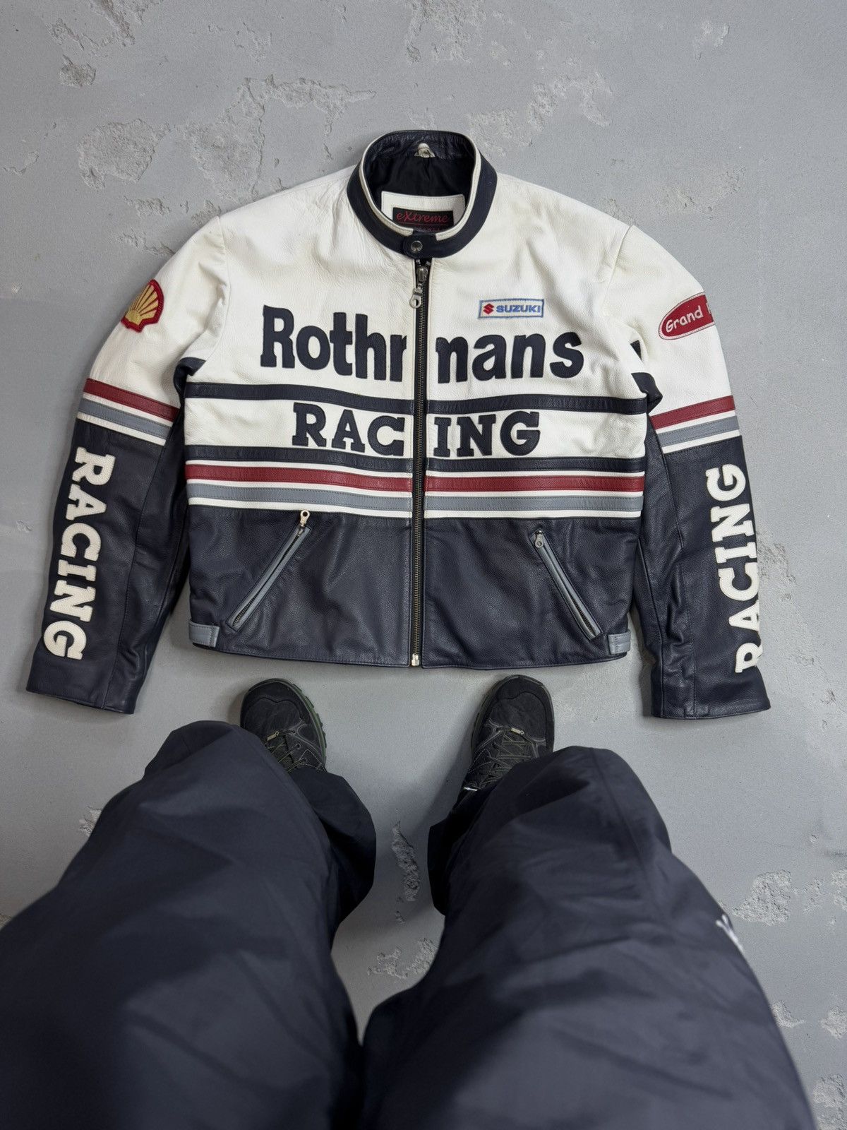 Vintage Suzuki Rothmans Racing Leather Jacket Vintage RARE Size US XL / EU 56 / 4 - 1 Thumbnail