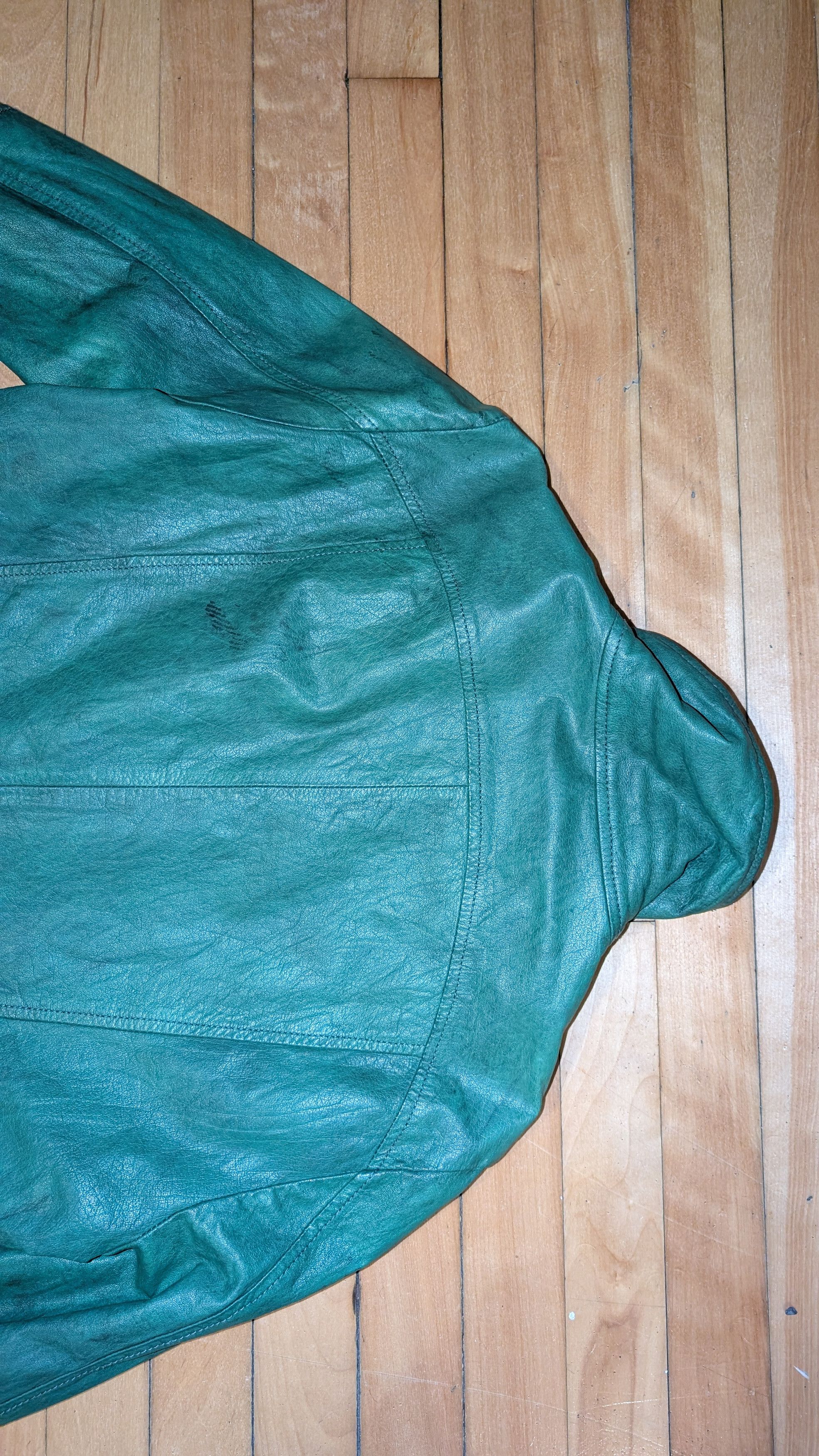 Other Harlem Rounge Japan Bison Green Leather Jacket SUPER RARE Size US M / EU 48-50 / 2 - 8 Thumbnail