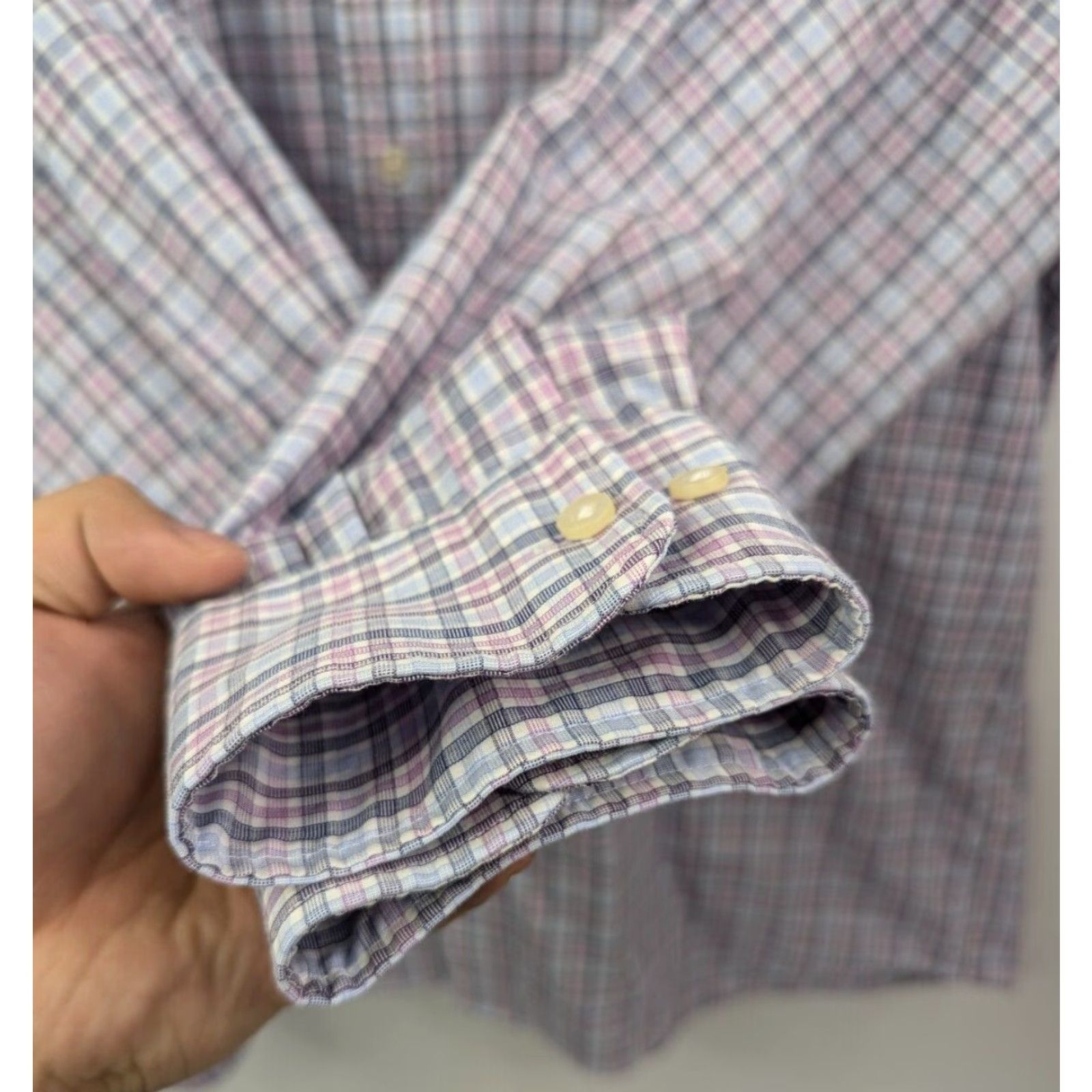 Tommy Hilfiger Tommy Hilfiger Purple Plaid Shirt XL Regular Fit Button-Down wrinkle Resistant Casual Dress Shirt Mens Regular Fit Shirt Size US XL / EU 56 / 4 - 3 Thumbnail