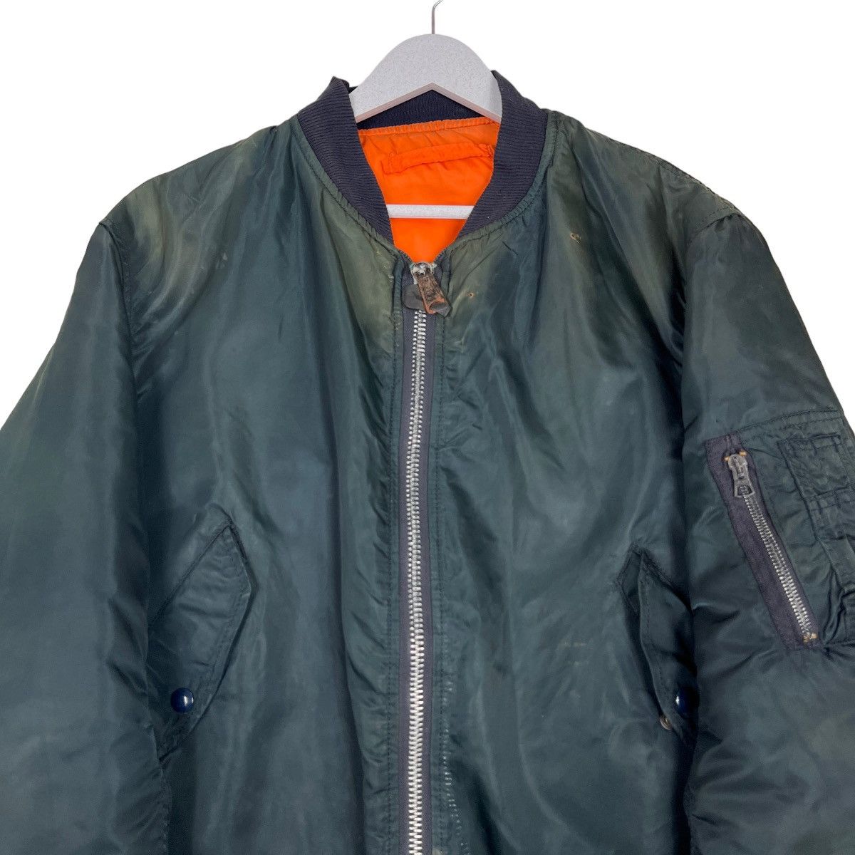 Alpha Industries 🔥 VINTAGE MA-1 ALPHA INDUSTRIES BOMBER JACKET MADE IN USA Size US L / EU 52-54 / 3 - 3 Thumbnail