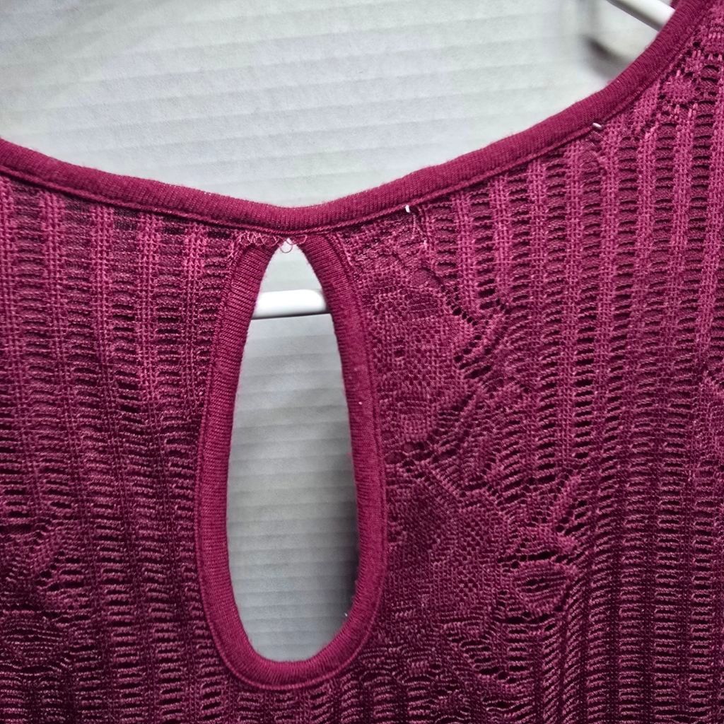 Maurice Lacroix Women's Maurices Magenta Lace Long Sleeve Dress S Size S / US 4 / IT 40 - 9 Thumbnail