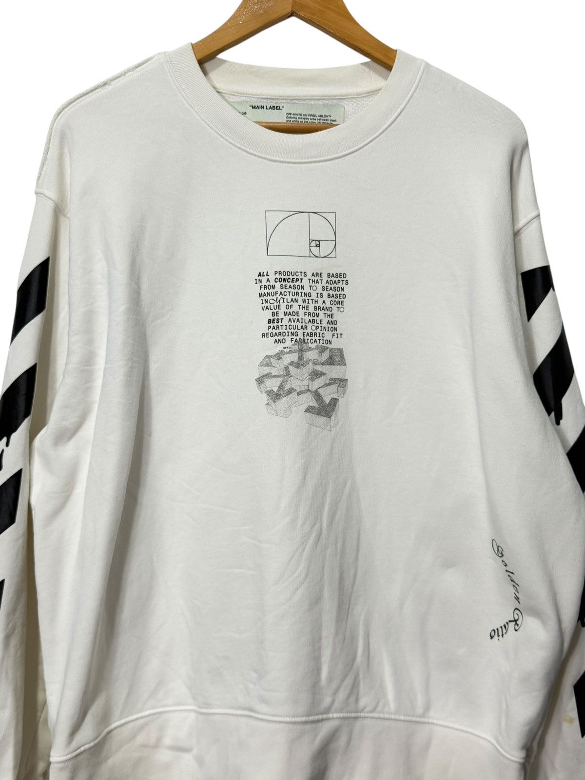 Off-White Off-White Dripping Arrows White Sweatshirt Size US S / EU 44-46 / 1 - 2 Thumbnail