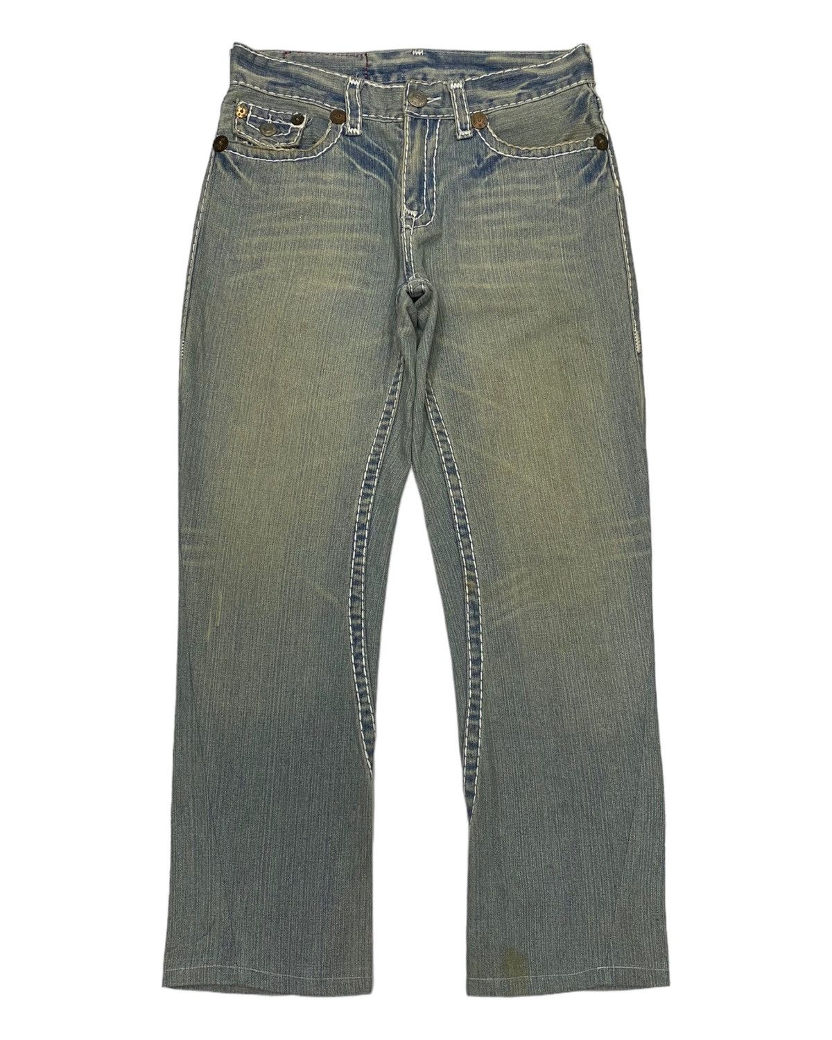 If Six Was Nine × Japanese Brand × True Religion 🔥BAGGY TRUE RELIGION DISTRESSED DENIM JEANS Size US 33 - 2 Thumbnail