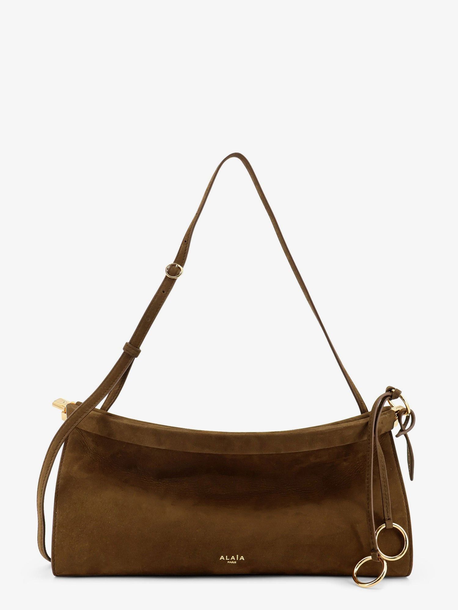 Alaia East West Leather Shoulder Bag With Engraved Logo Lettering Size ONE SIZE - 1 Thumbnail
