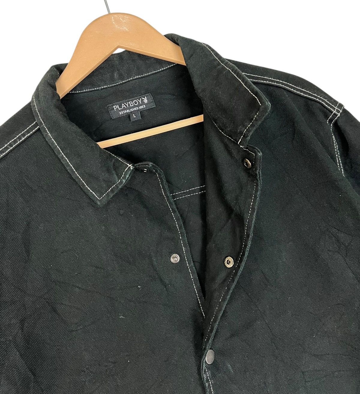 Japanese Brand × Playboy Playboy Bunny Snap Button Denim Jacket Size US L / EU 52-54 / 3 - 9 Thumbnail