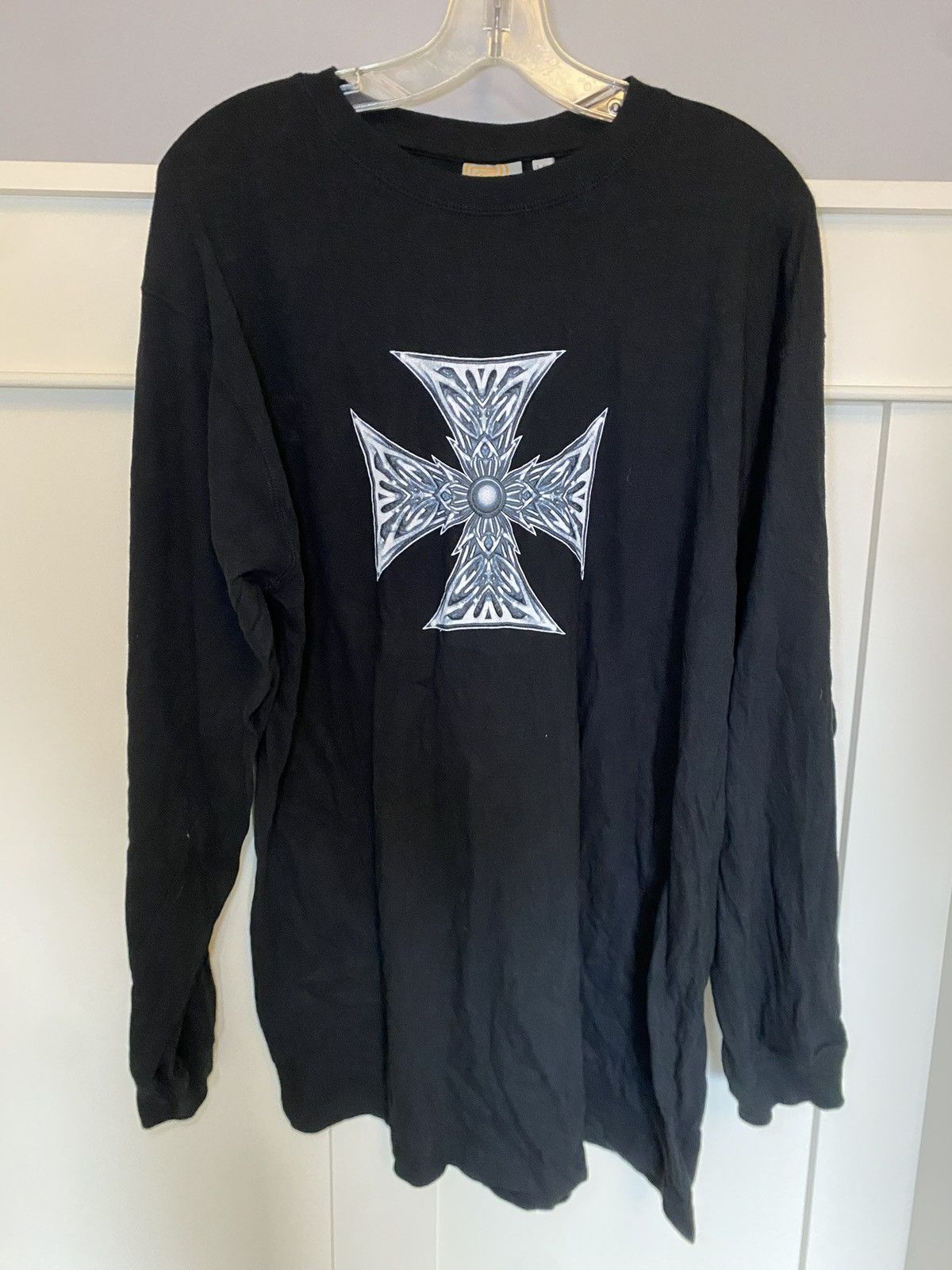 Vintage Vintage fancy Iron Cross graphic longsleeve t-shirt Size US XL / EU 56 / 4 - 1 Thumbnail