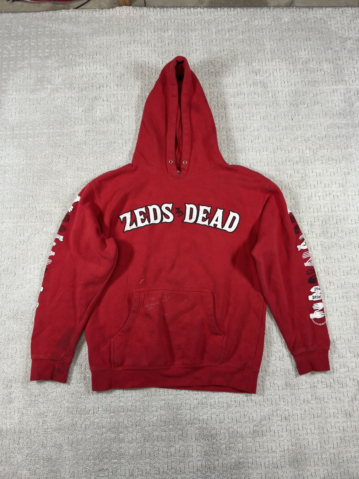 Vintage Zeds Dead DJ Red Hoodie Size US M / EU 48-50 / 2 - 1 Thumbnail