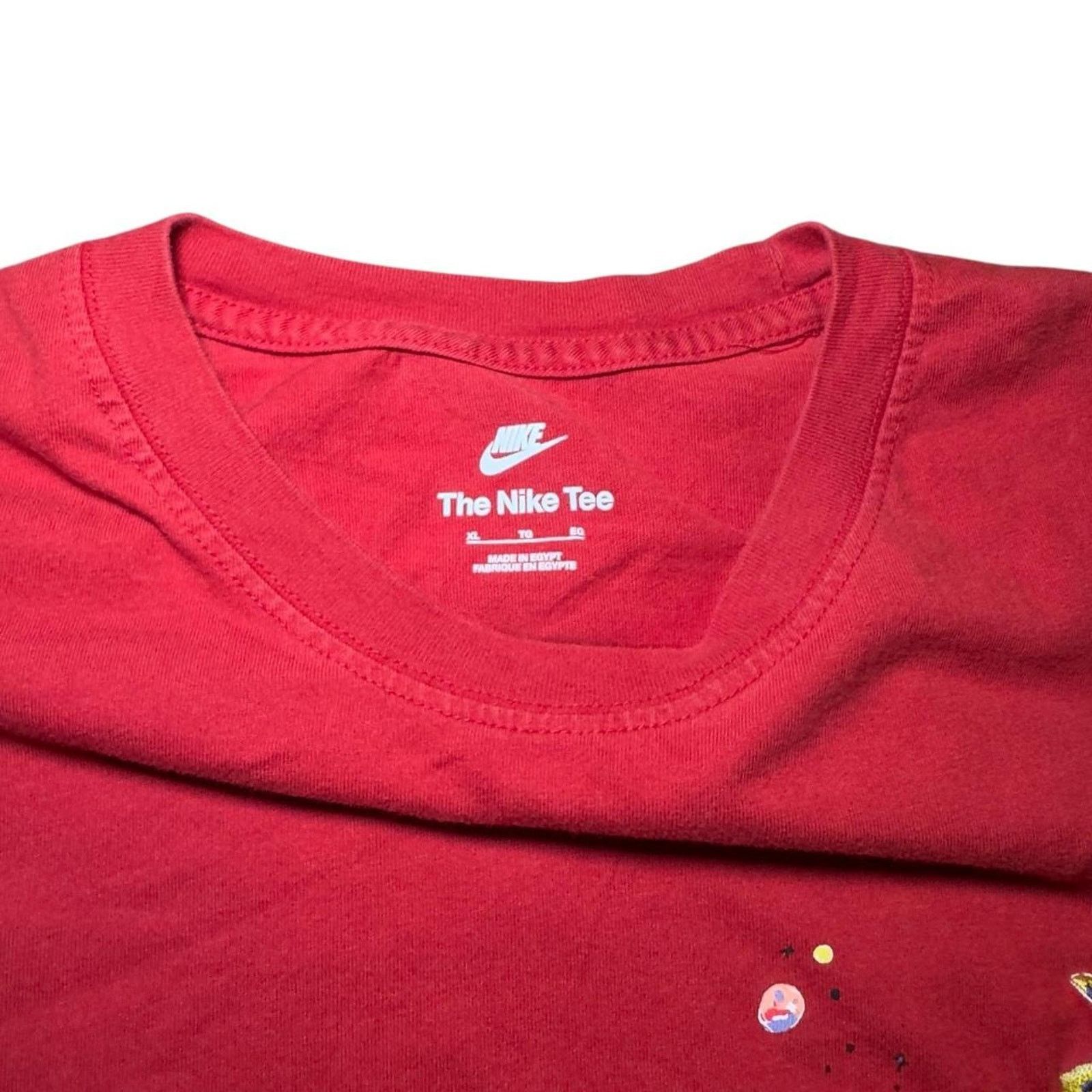 Nike Nike Graphic Tee - Red Cartoon Embroidered Comic Style Shirt Size US XL / EU 56 / 4 - 3 Thumbnail