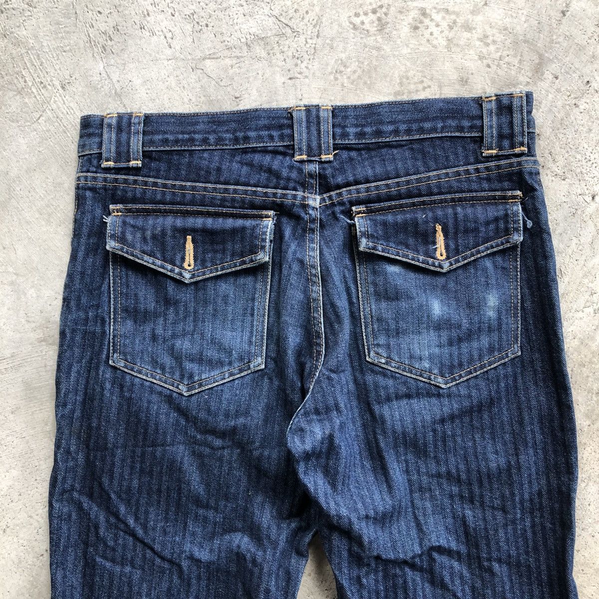 Other BISON Japanese Hickory Stripe Flared Jeans Size US 30 / EU 46 - 7 Thumbnail