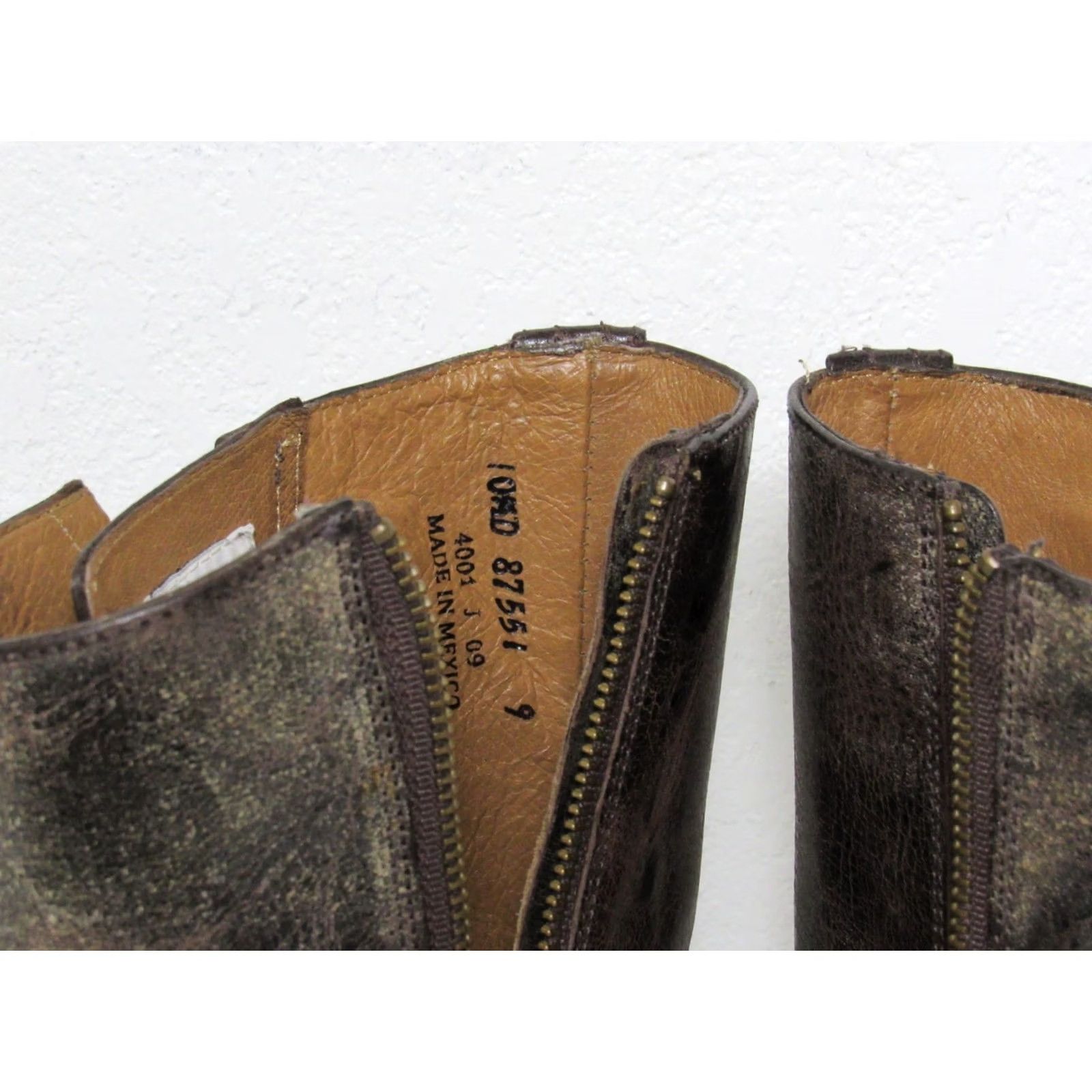 Frye FRYE Men's Brown Leather Motorcycle Boots 10.5 D Biker Size US 10 / EU 43 - 6 Thumbnail