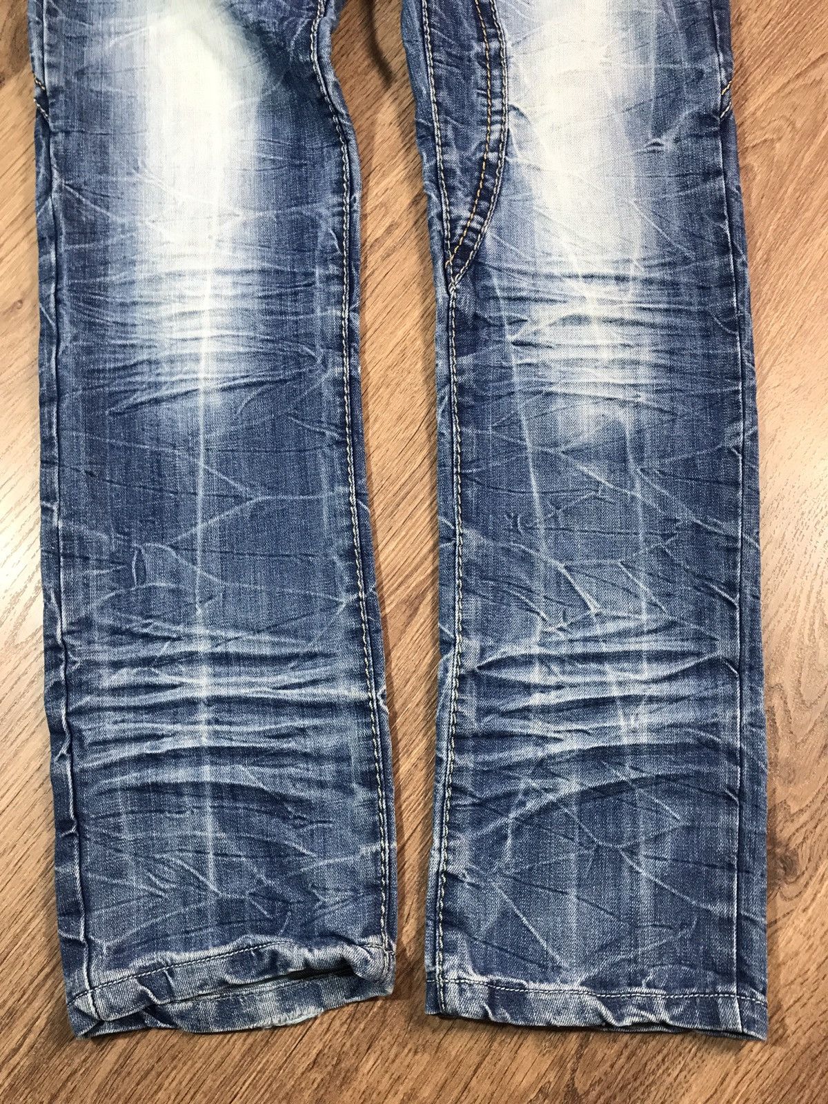 Japanese Brand Vintage Kosmo Lupo Distressed Denim Pants Size US 34 / EU 50 - 2 Thumbnail